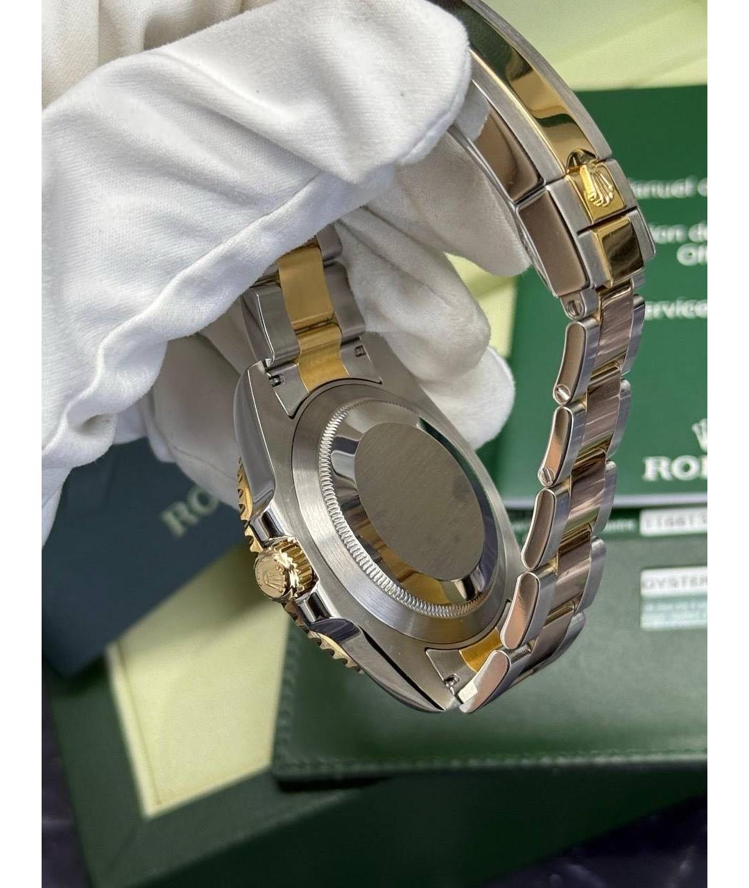 ROLEX Синие часы из желтого золота, фото 7