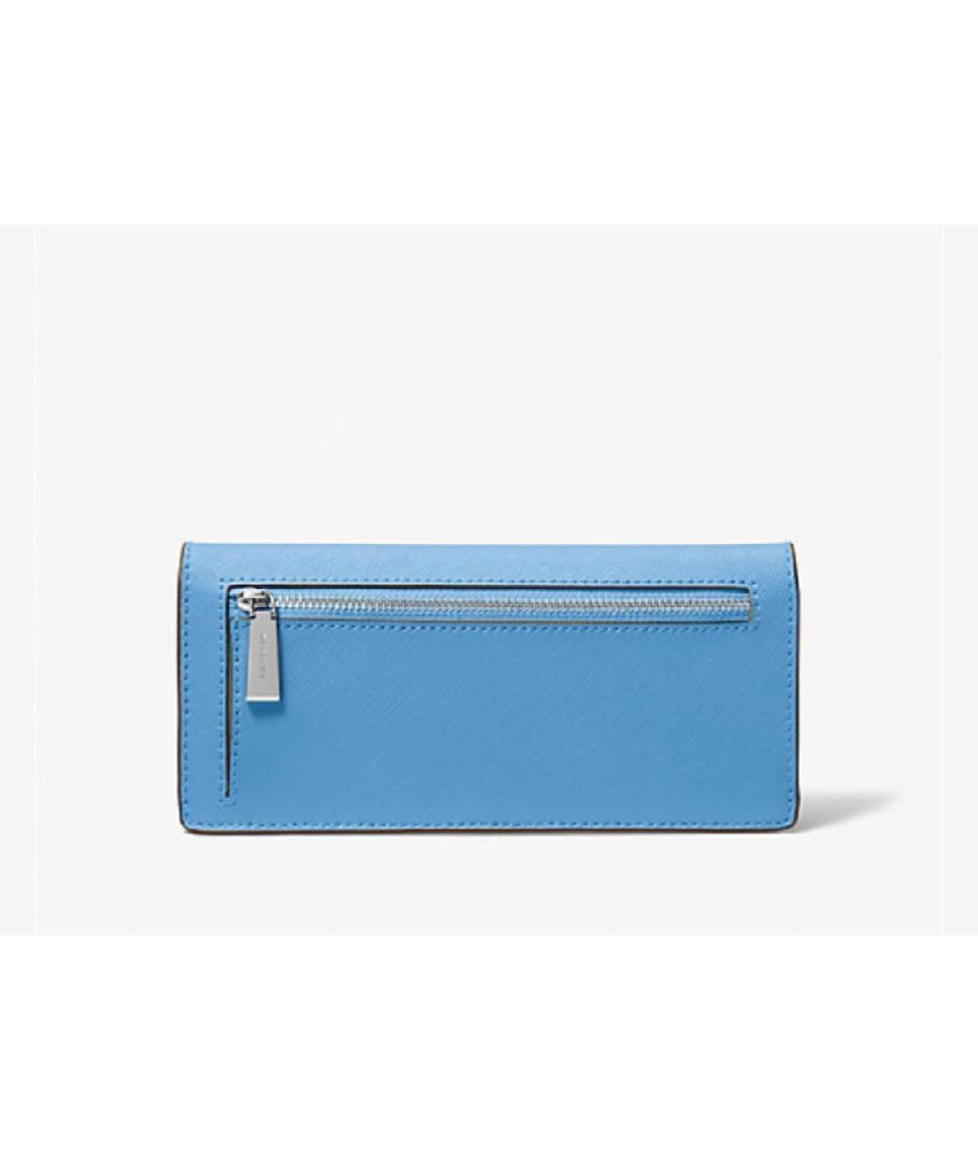 MICHAEL KORS Голубой кожаный кошелек, фото 3
