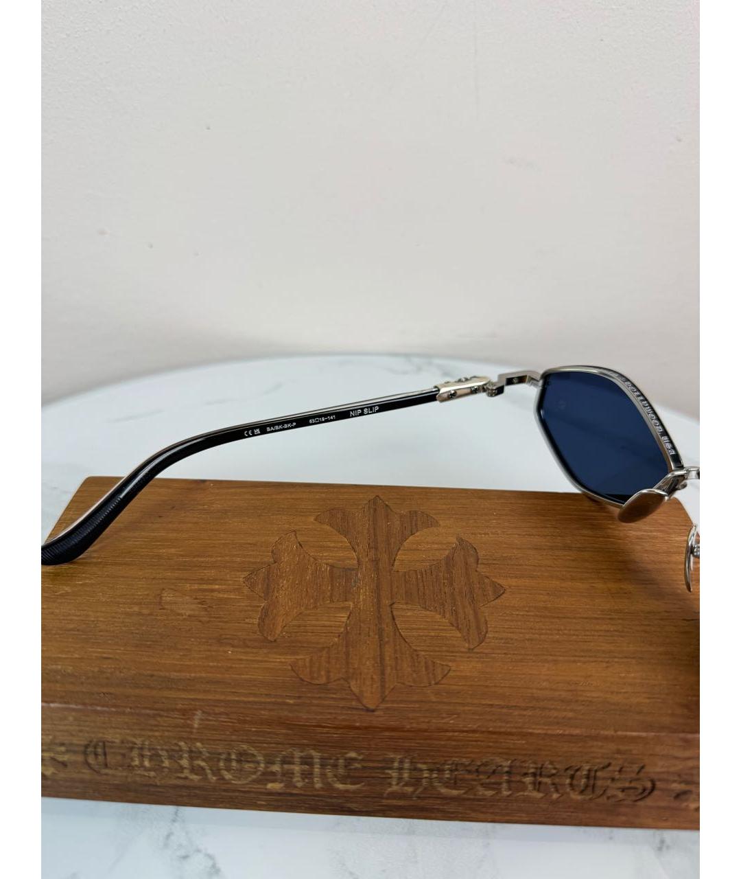 CHROME HEARTS Серебряные металлические солнцезащитные очки, фото 5