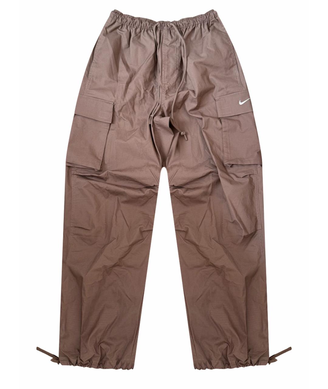 NIKE Красные хлопковые брюки широкие, фото 1