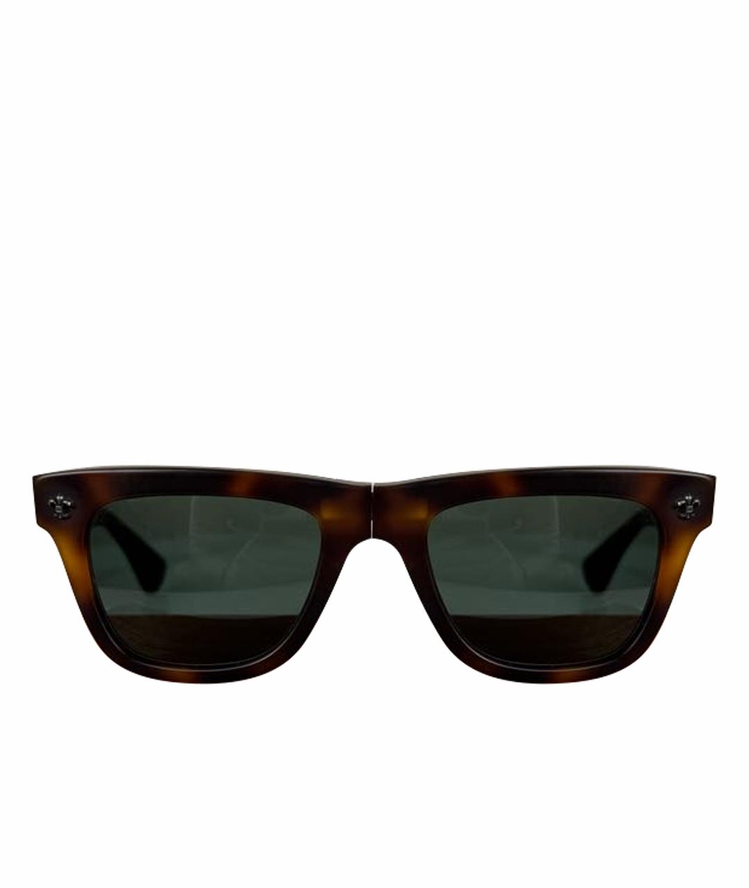 CHROME HEARTS Коричневые пластиковые солнцезащитные очки, фото 1