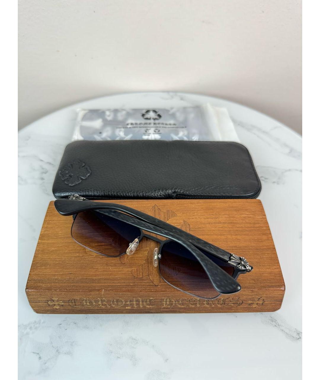 CHROME HEARTS Черные пластиковые солнцезащитные очки, фото 2