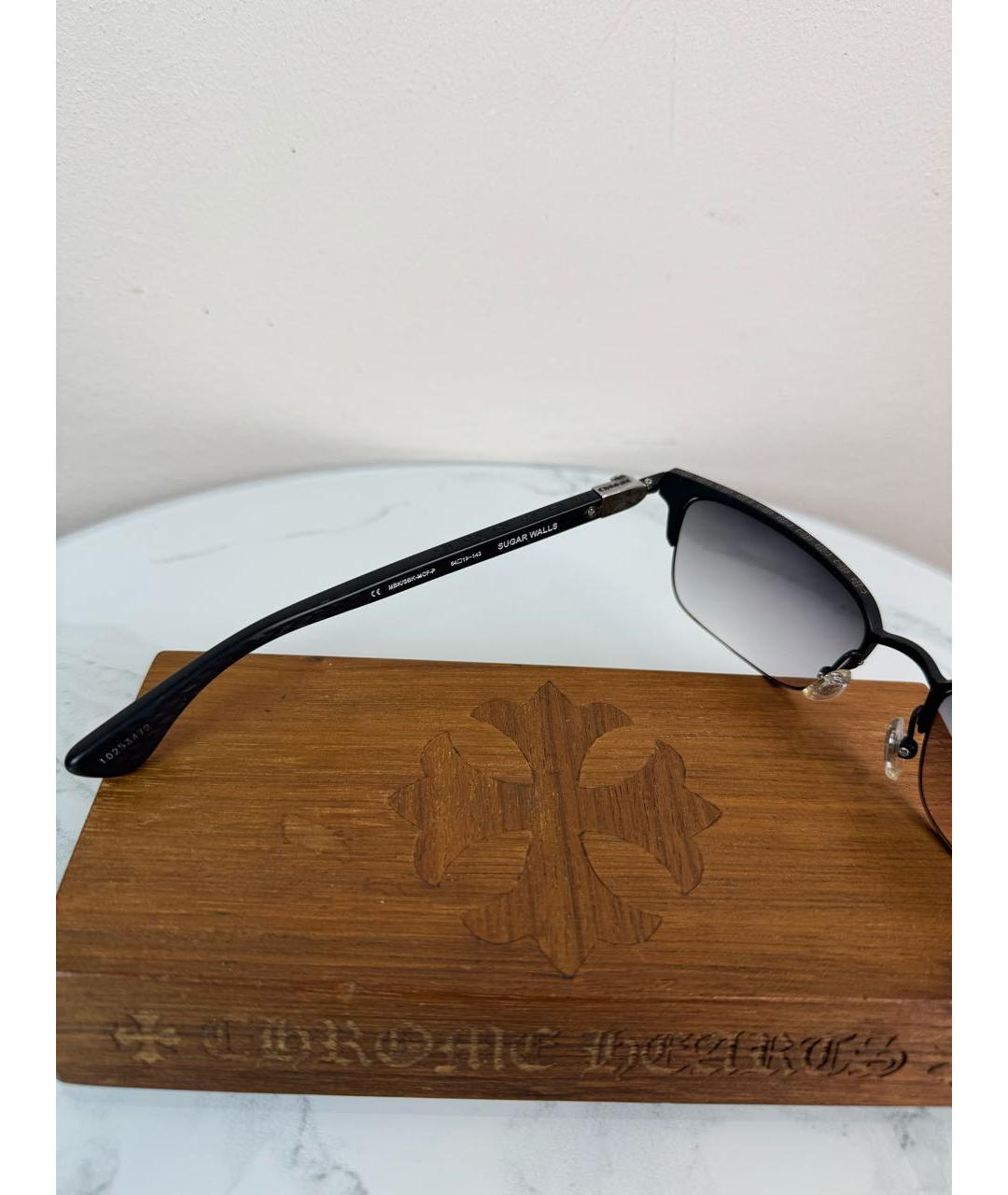 CHROME HEARTS Черные пластиковые солнцезащитные очки, фото 6