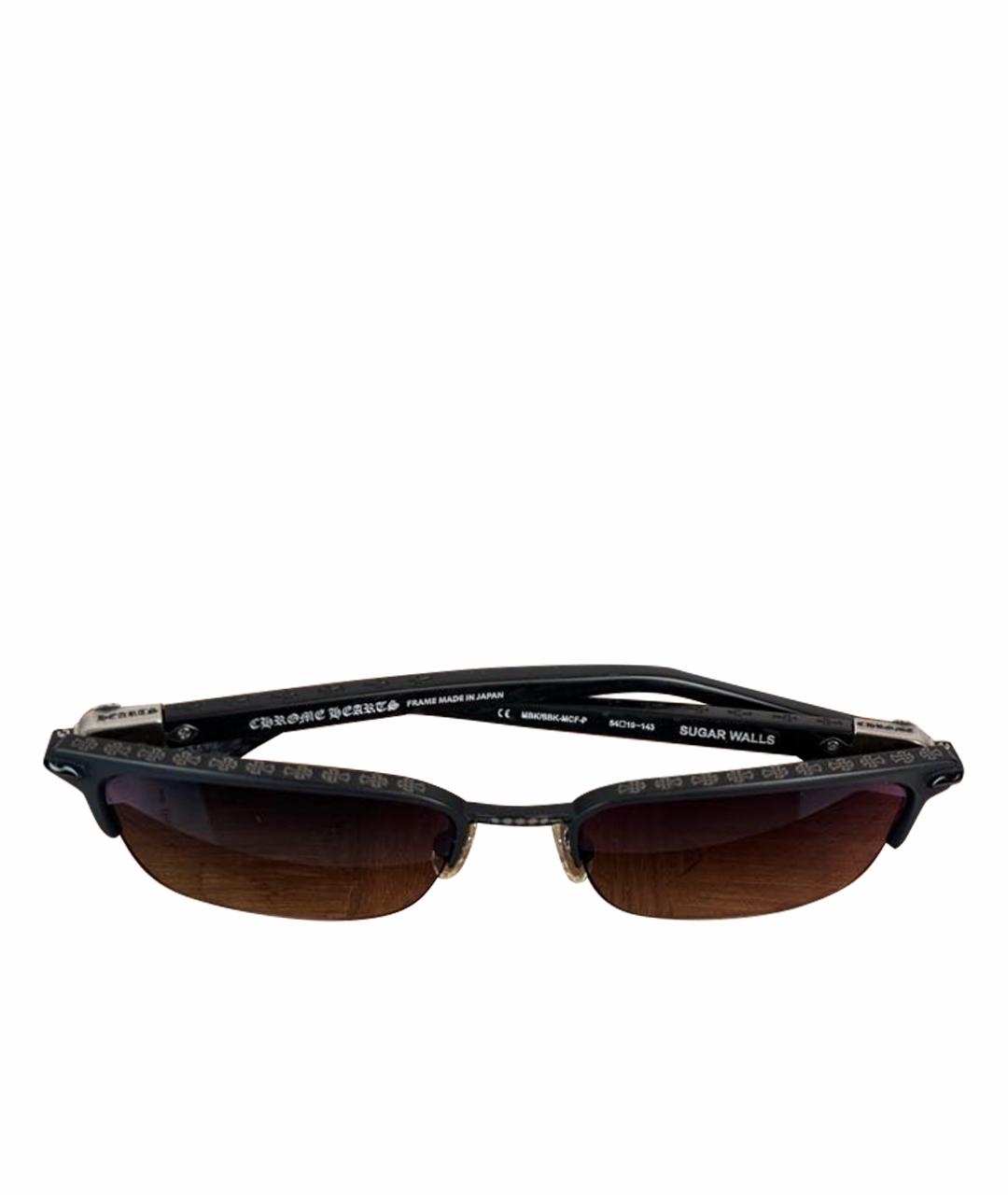 CHROME HEARTS Черные пластиковые солнцезащитные очки, фото 1