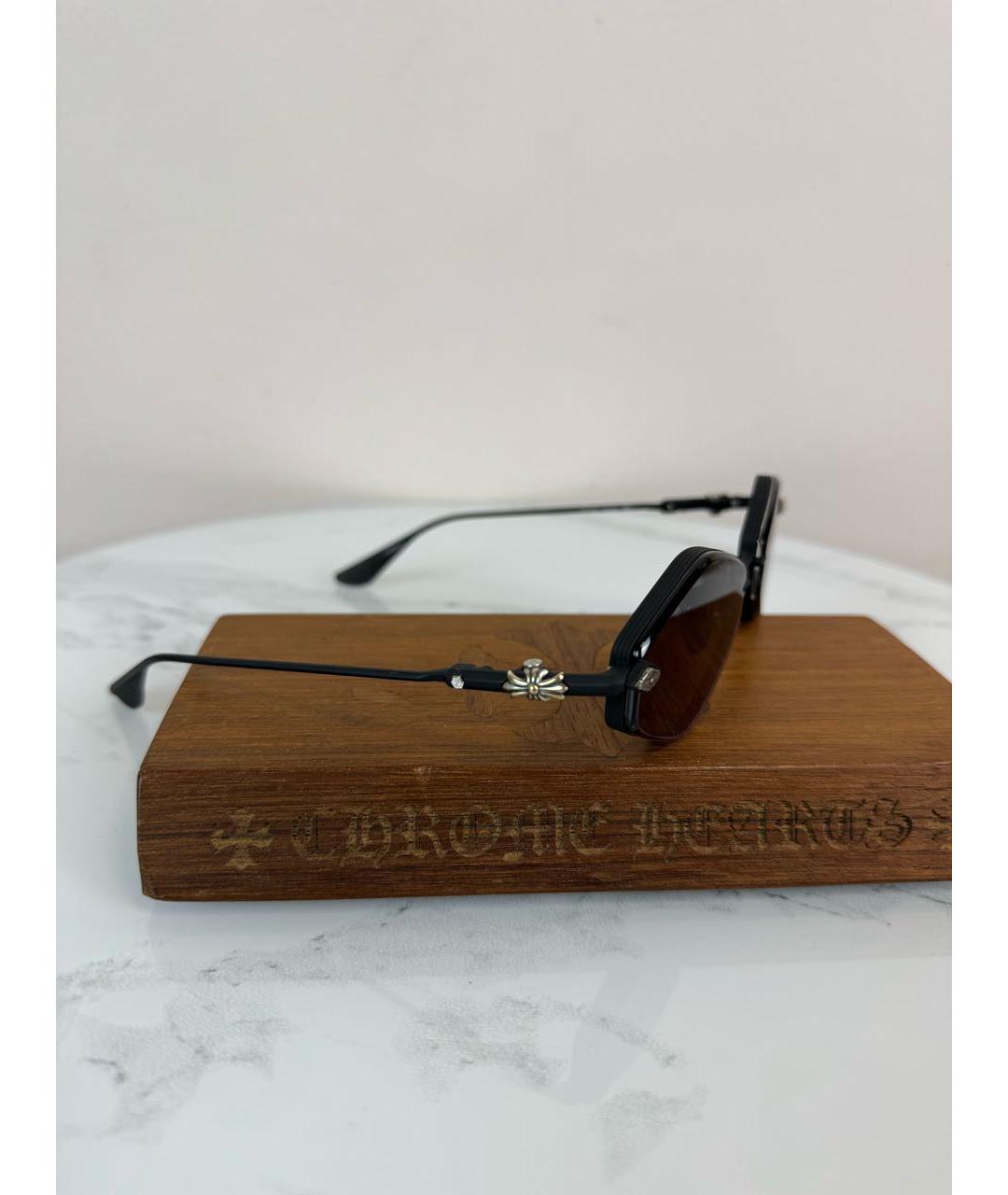CHROME HEARTS Черные металлические солнцезащитные очки, фото 5