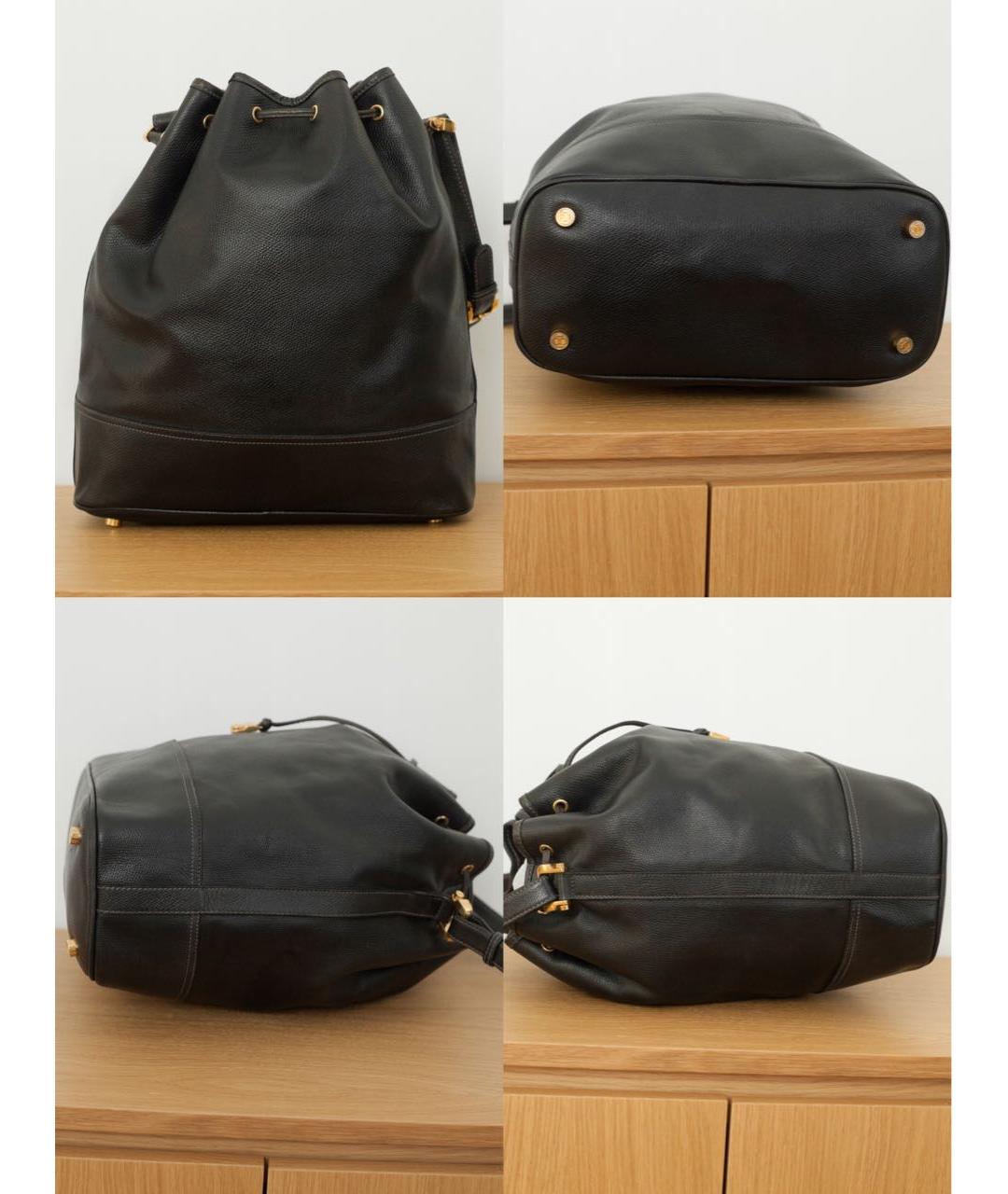 LOEWE Черная кожаная сумка тоут, фото 6