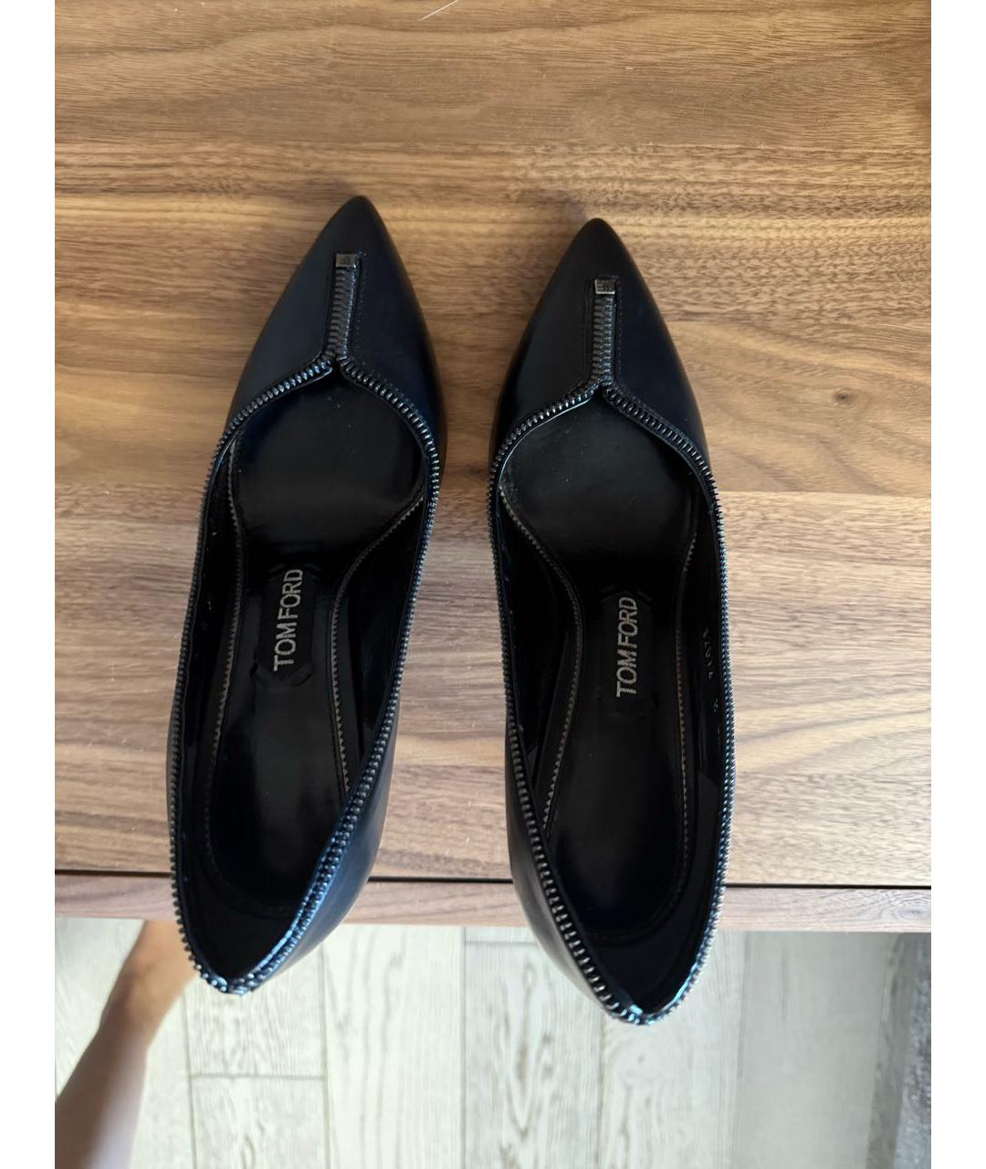 TOM FORD Черные кожаные туфли, фото 3