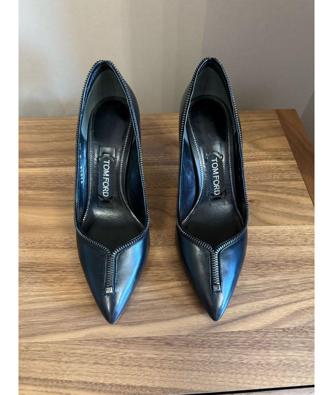 TOM FORD Черные кожаные туфли, фото 2