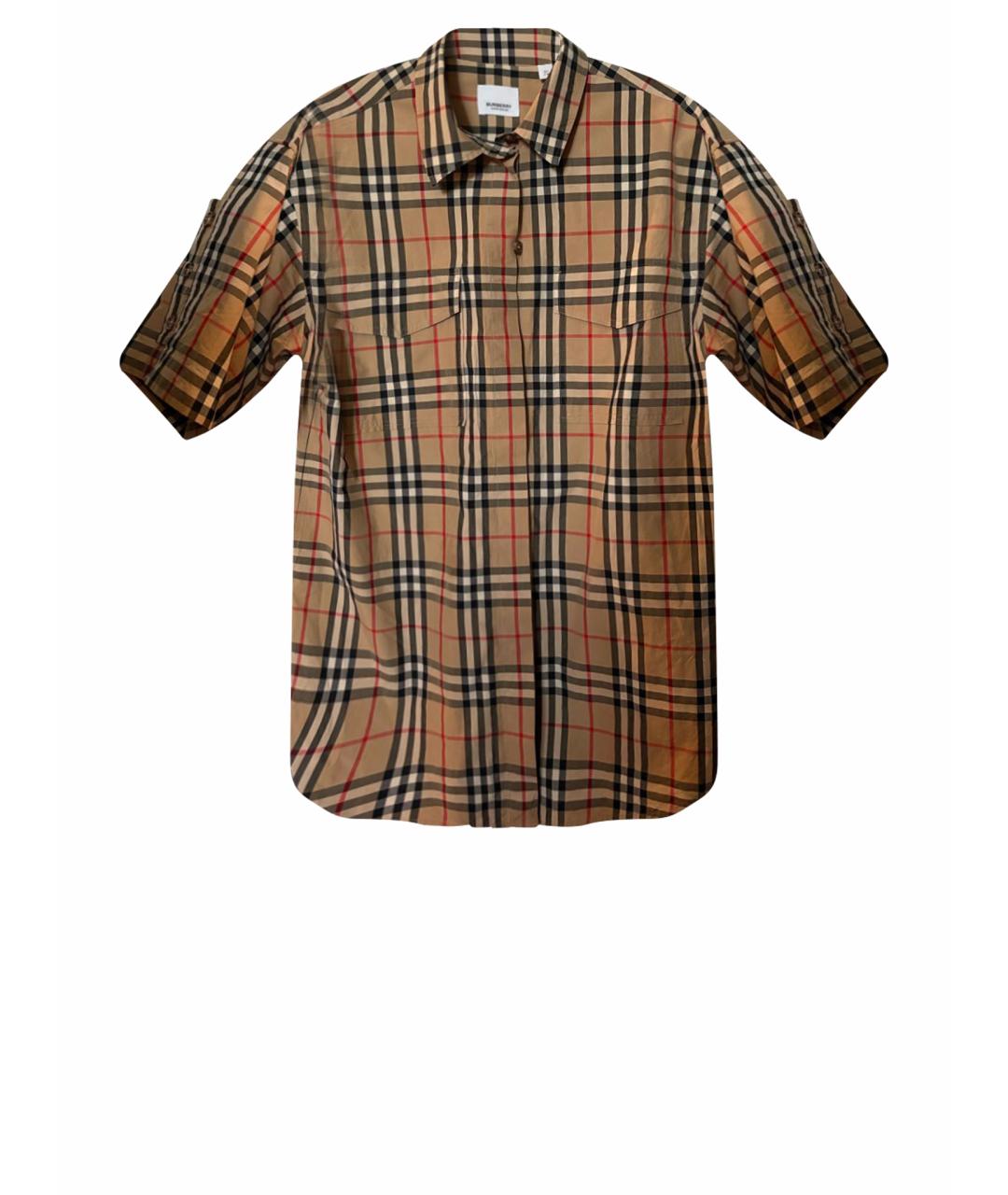 BURBERRY Бежевая хлопковая рубашка, фото 1