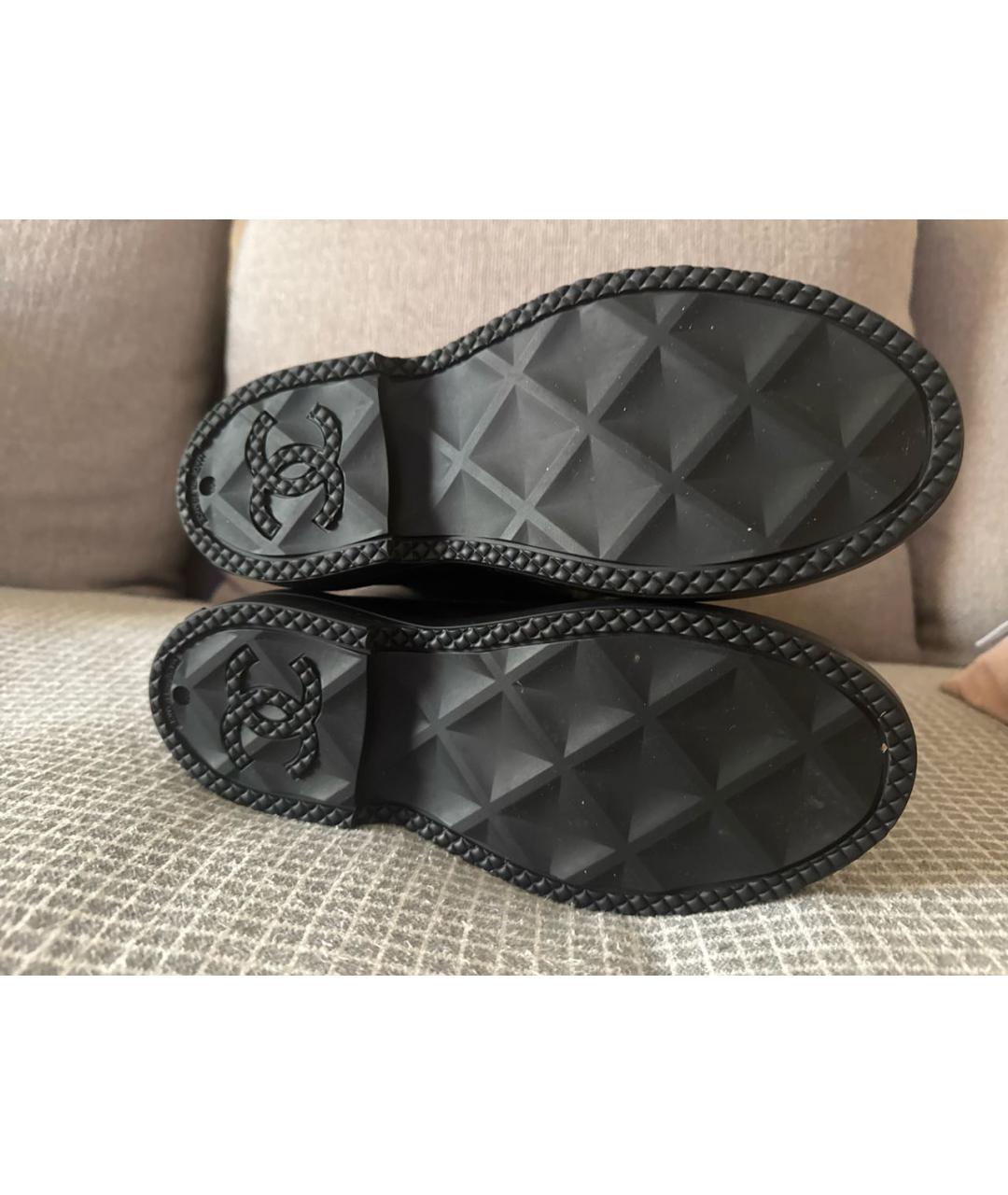 CHANEL Черные резиновые сапоги, фото 4
