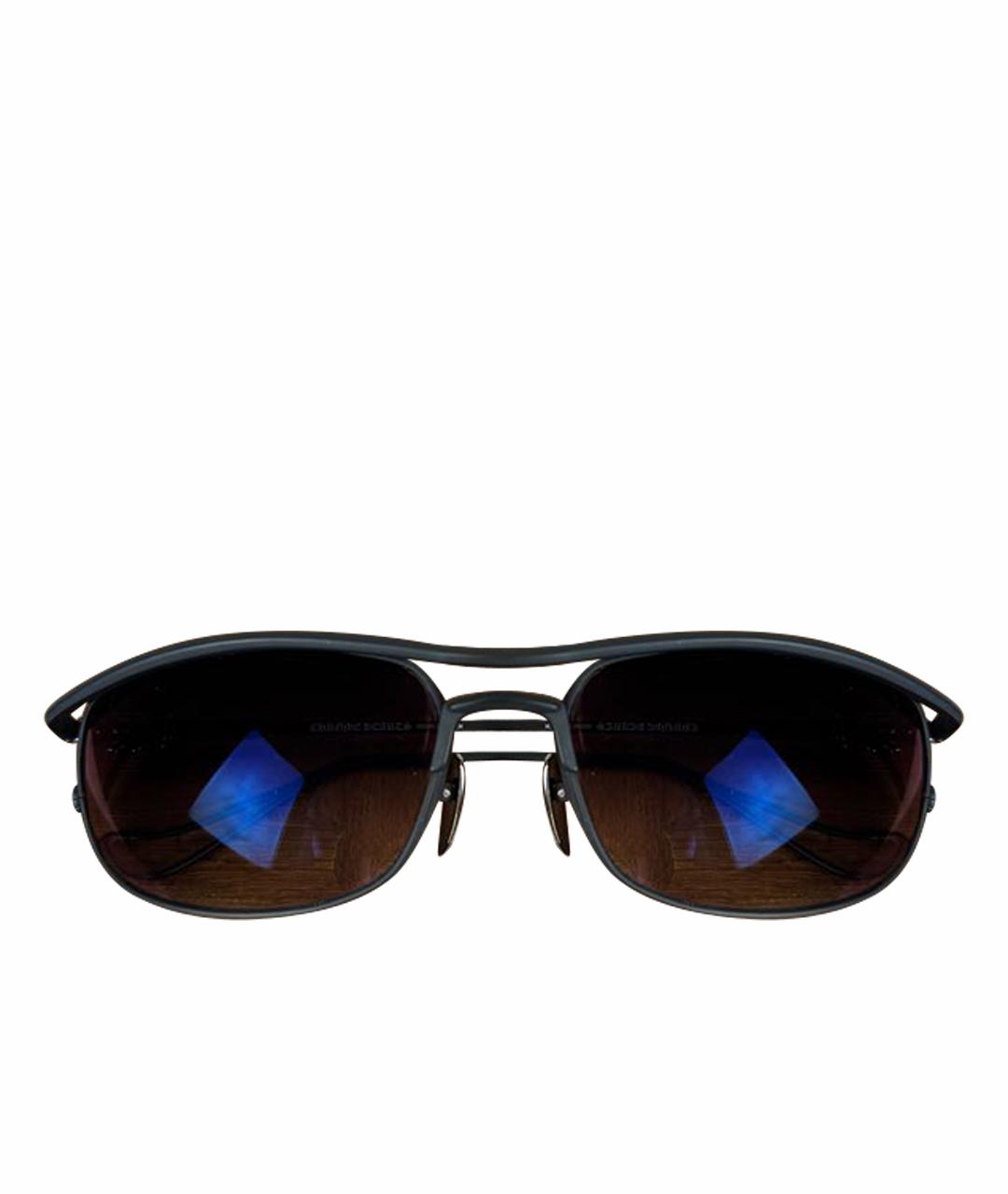 CHROME HEARTS Черные металлические солнцезащитные очки, фото 1