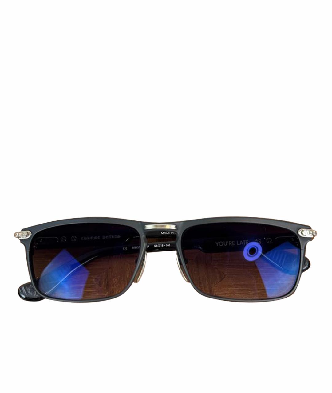 CHROME HEARTS Черные пластиковые солнцезащитные очки, фото 1
