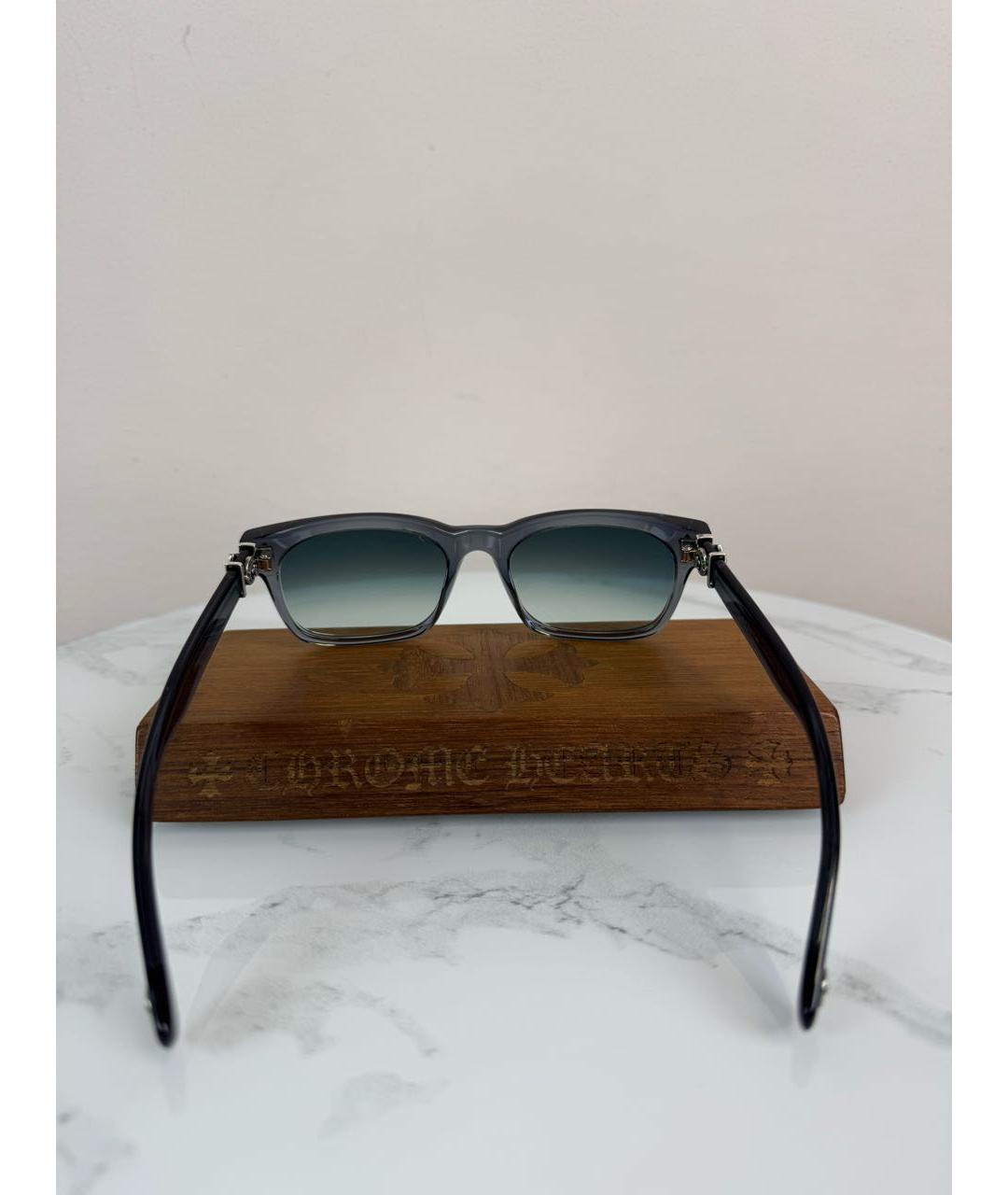 CHROME HEARTS Темно-синие пластиковые солнцезащитные очки, фото 4