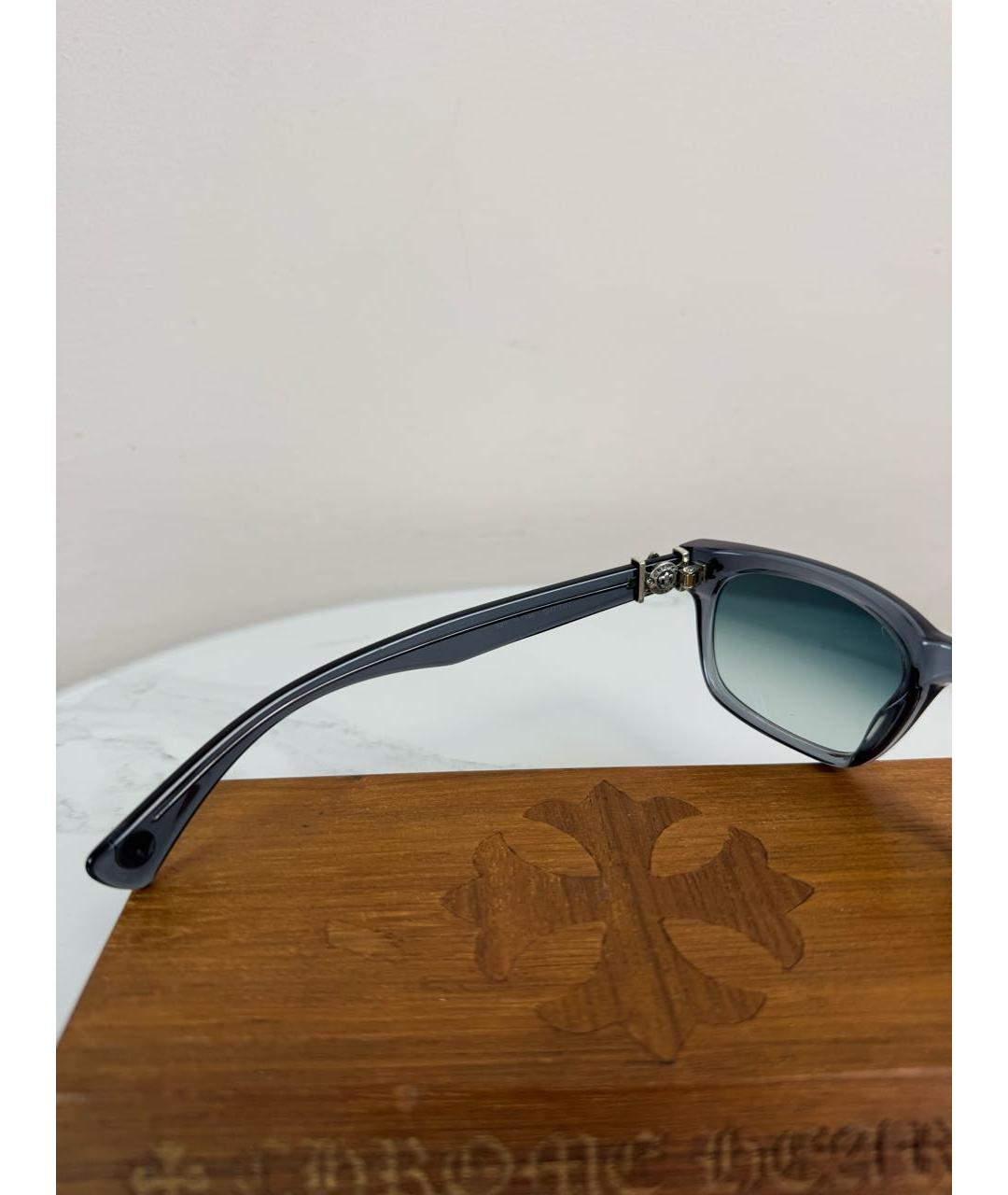 CHROME HEARTS Темно-синие пластиковые солнцезащитные очки, фото 5