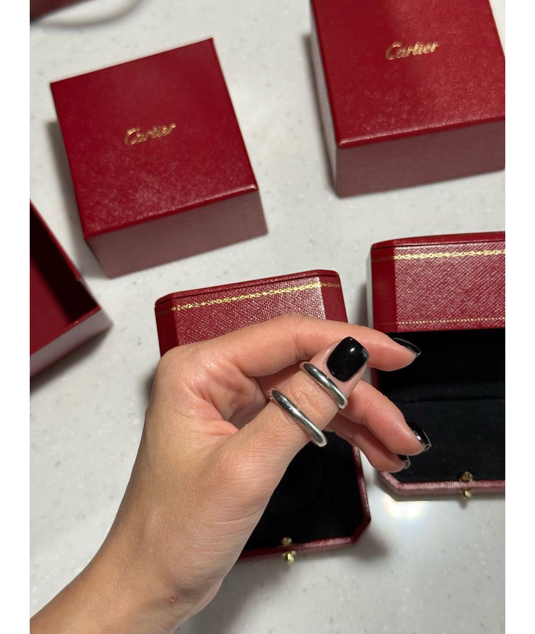 CARTIER Серебряное платиновое кольцо, фото 2