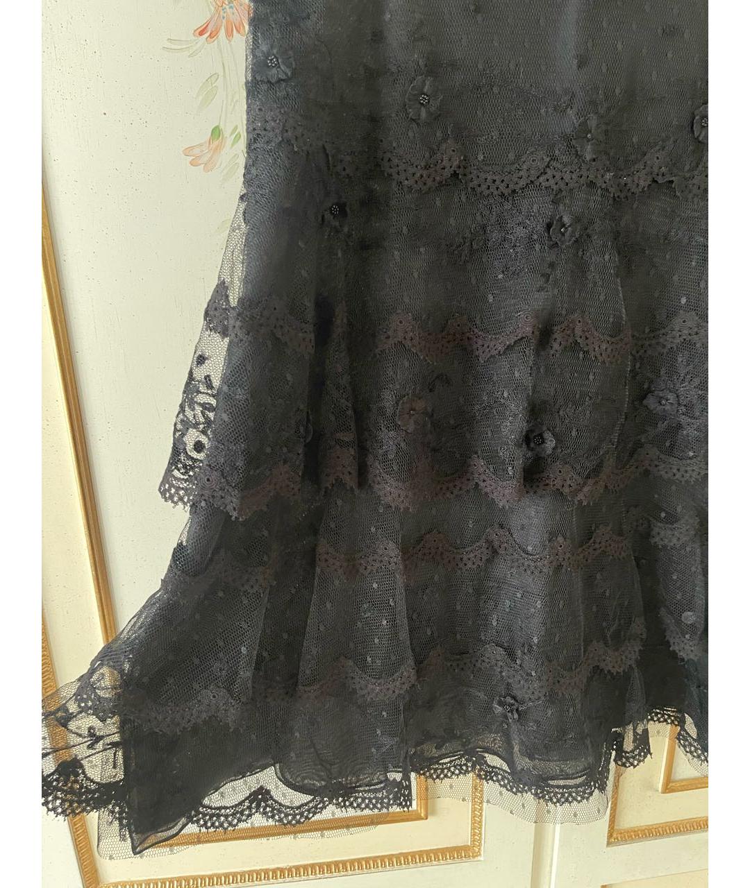 OSCAR DE LA RENTA Черное хлопковое вечернее платье, фото 2