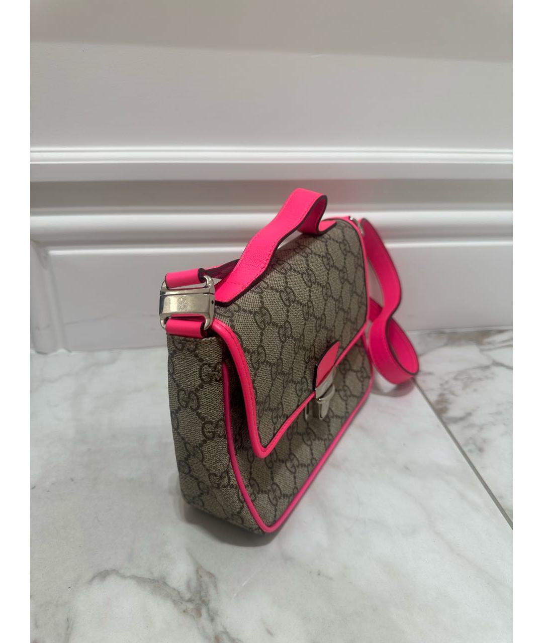 GUCCI KIDS Коричневая сумка через плечо, фото 2