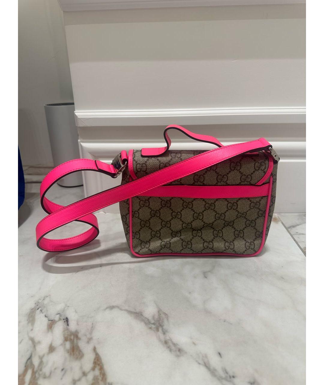 GUCCI KIDS Коричневая сумка через плечо, фото 3