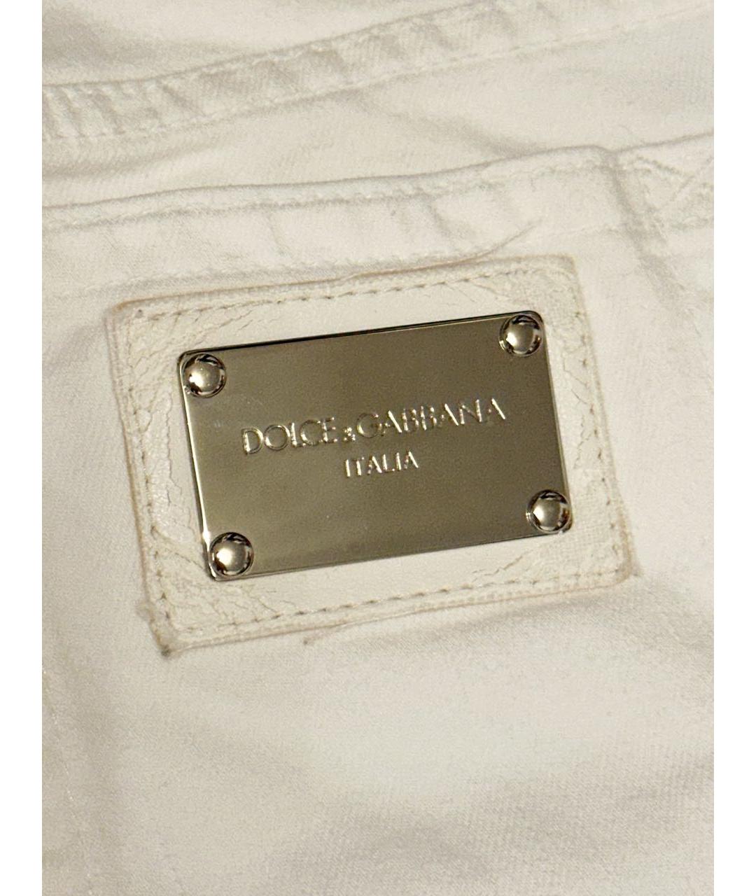 DOLCE&GABBANA Белые джинсы слим, фото 4