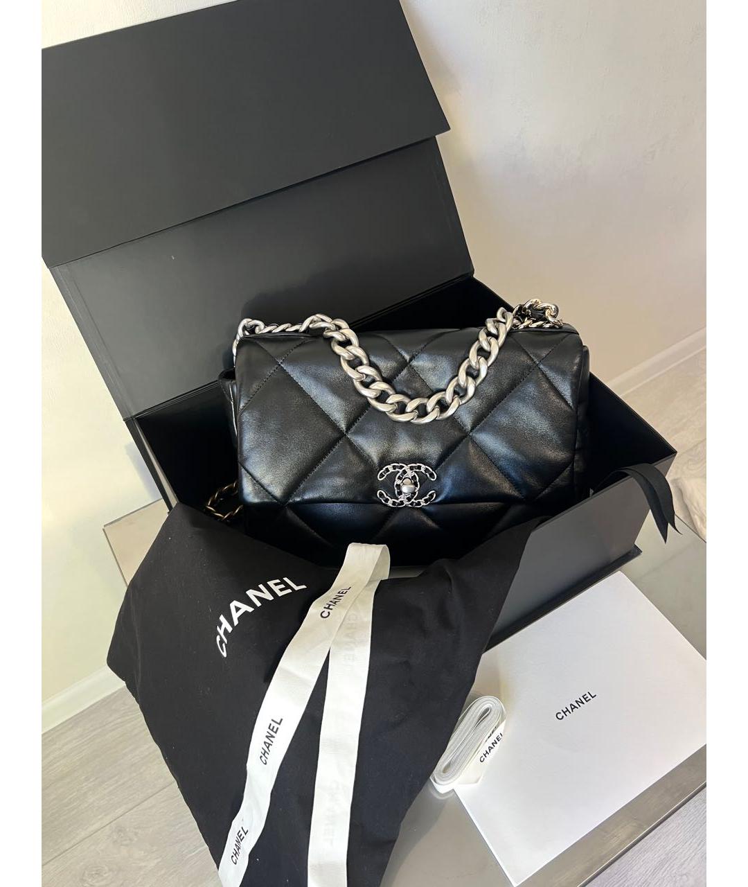 CHANEL Черная кожаная сумка через плечо, фото 4