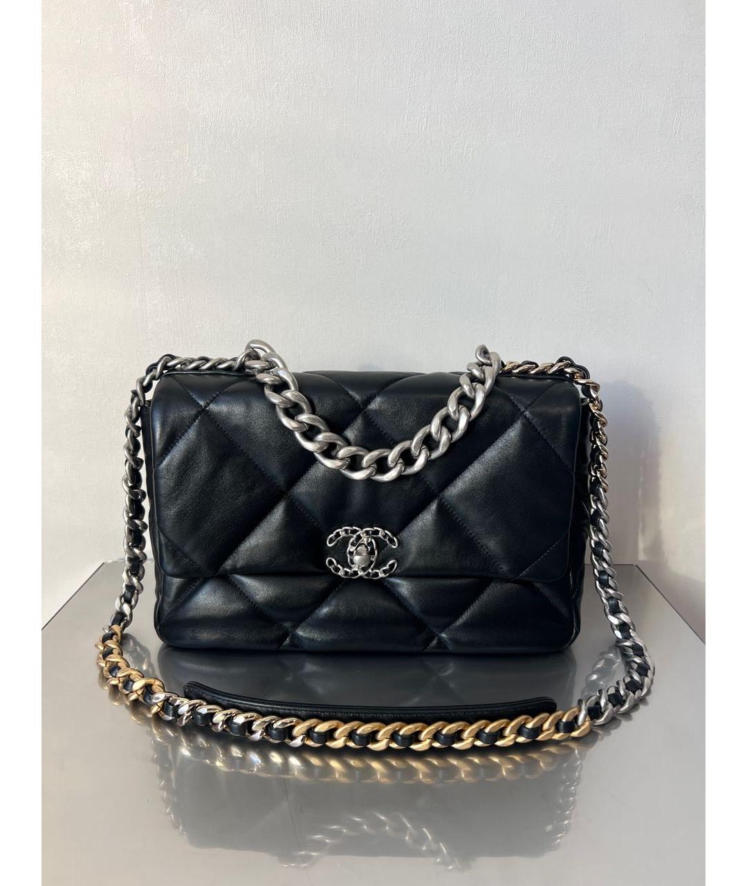 CHANEL Черная кожаная сумка через плечо, фото 8