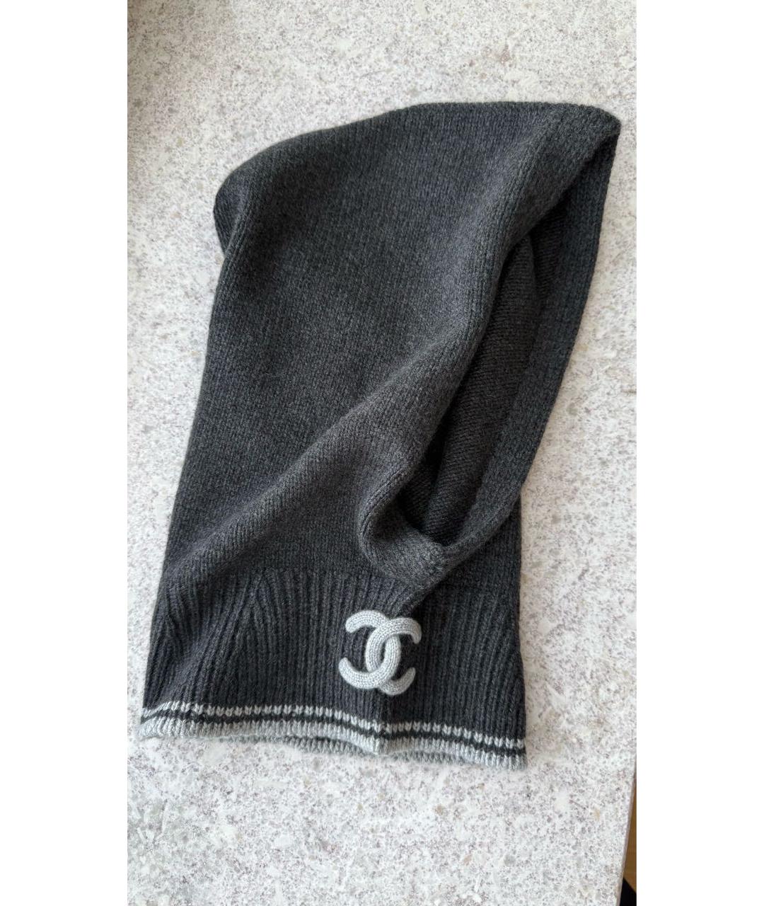 CHANEL Антрацитовая шапка, фото 2