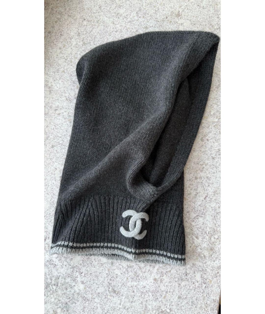 CHANEL Антрацитовая шапка, фото 3