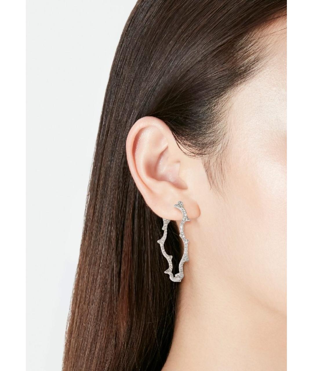 CHRISTIAN DIOR Серебряные серьги из белого золота, фото 2