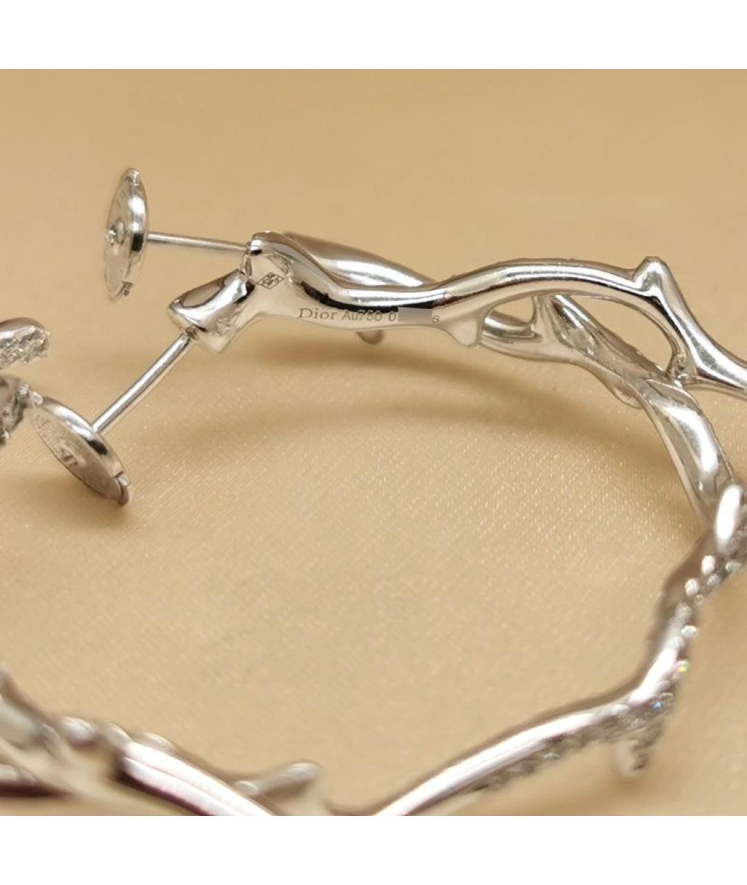 CHRISTIAN DIOR Серебряные серьги из белого золота, фото 5