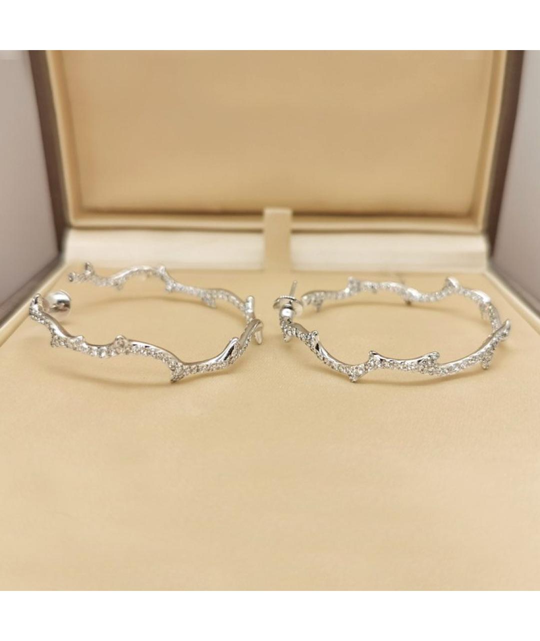CHRISTIAN DIOR Серебряные серьги из белого золота, фото 4