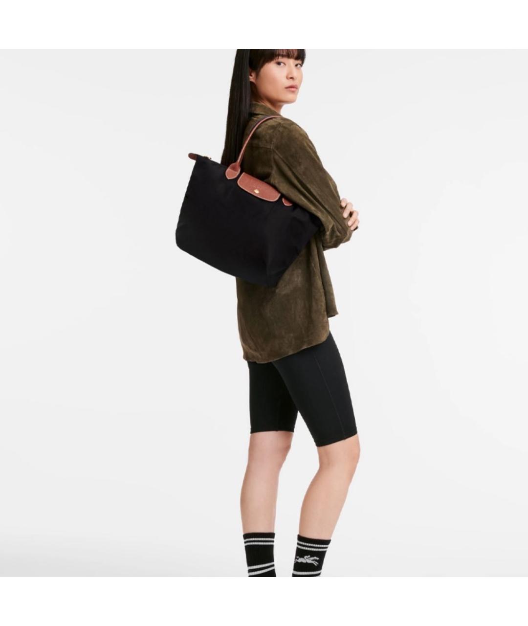 LONGCHAMP Черная сумка тоут, фото 2