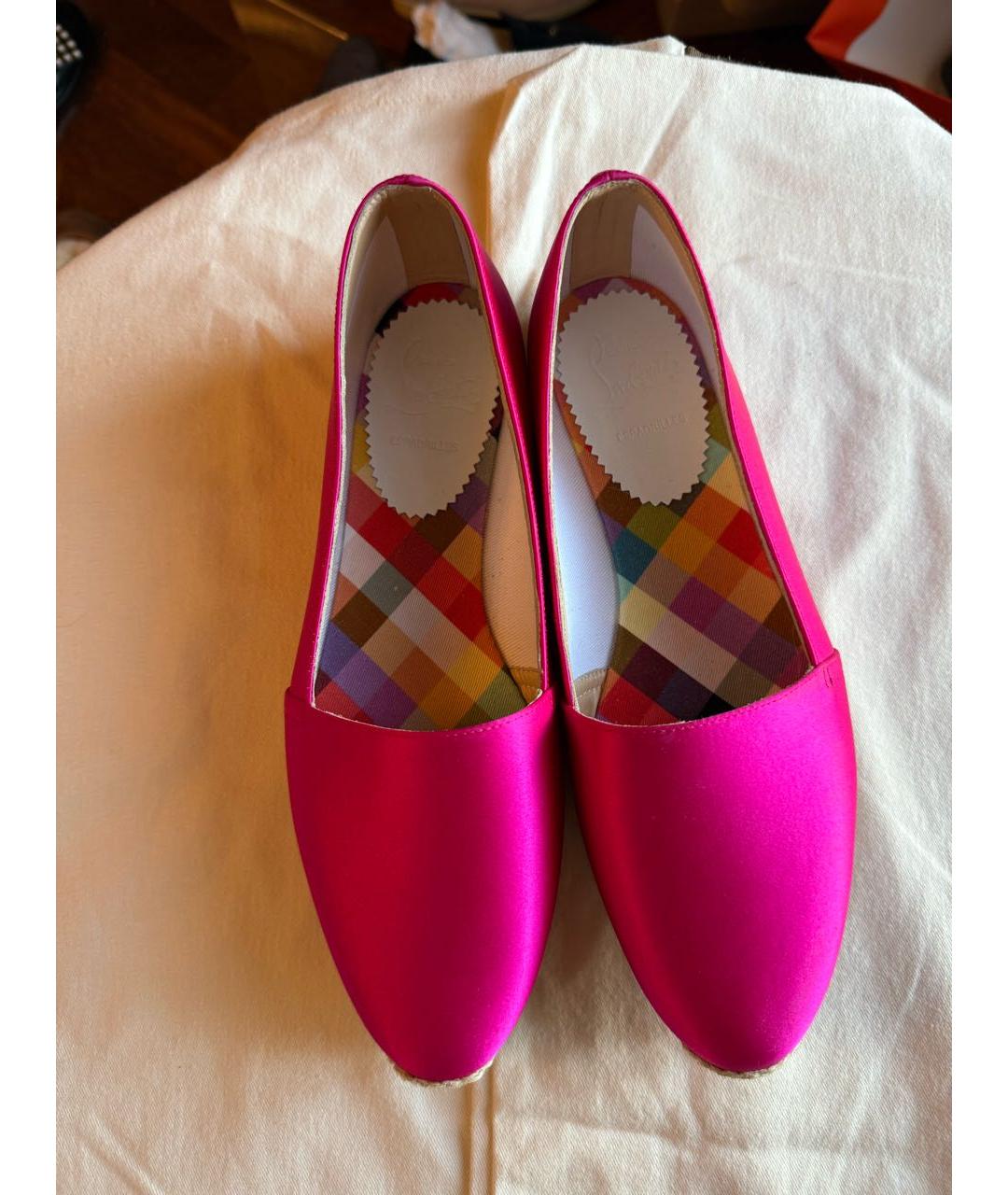CHRISTIAN LOUBOUTIN Фуксия текстильные эспадрильи, фото 3