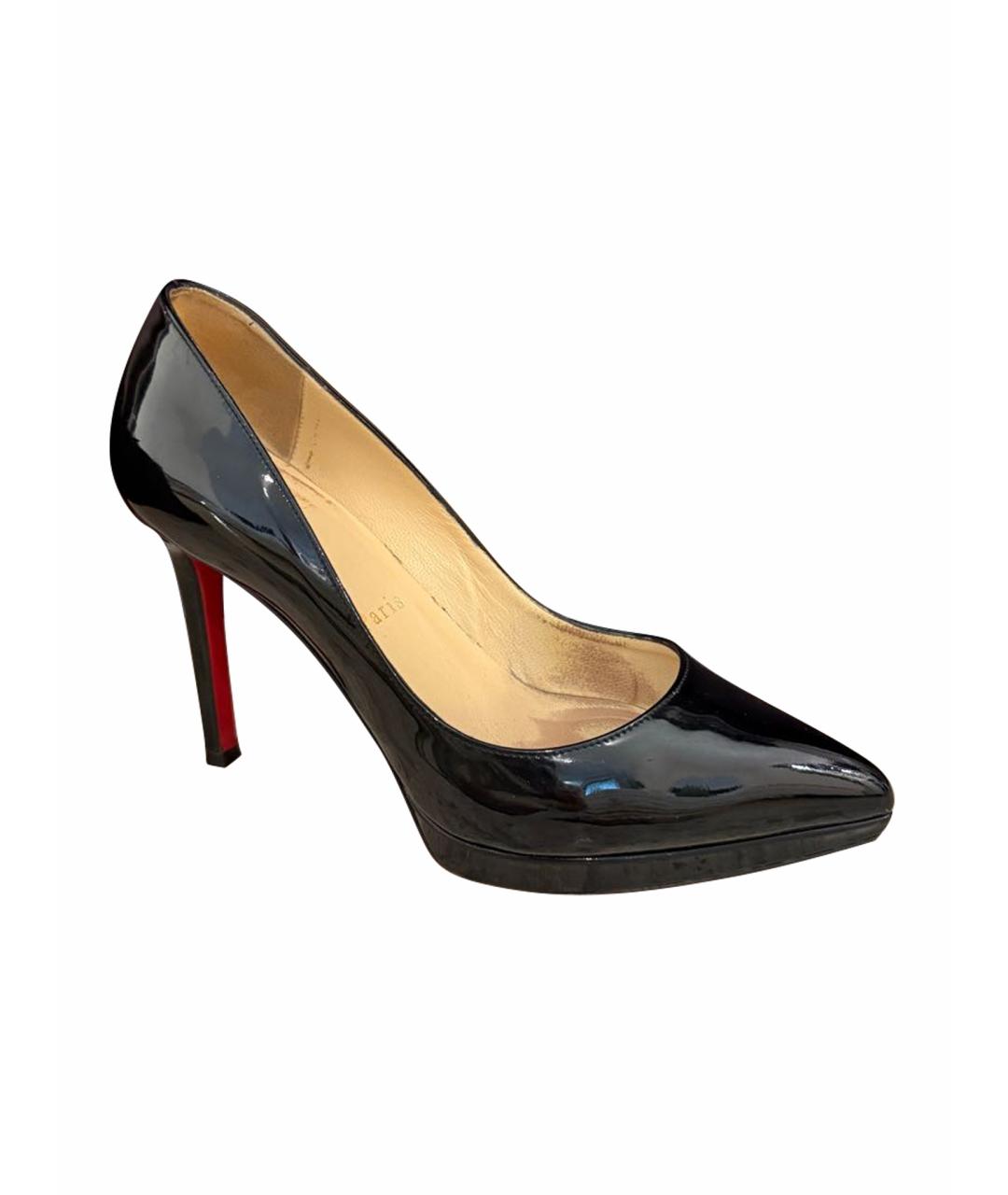 CHRISTIAN LOUBOUTIN Черные туфли из лакированной кожи, фото 1