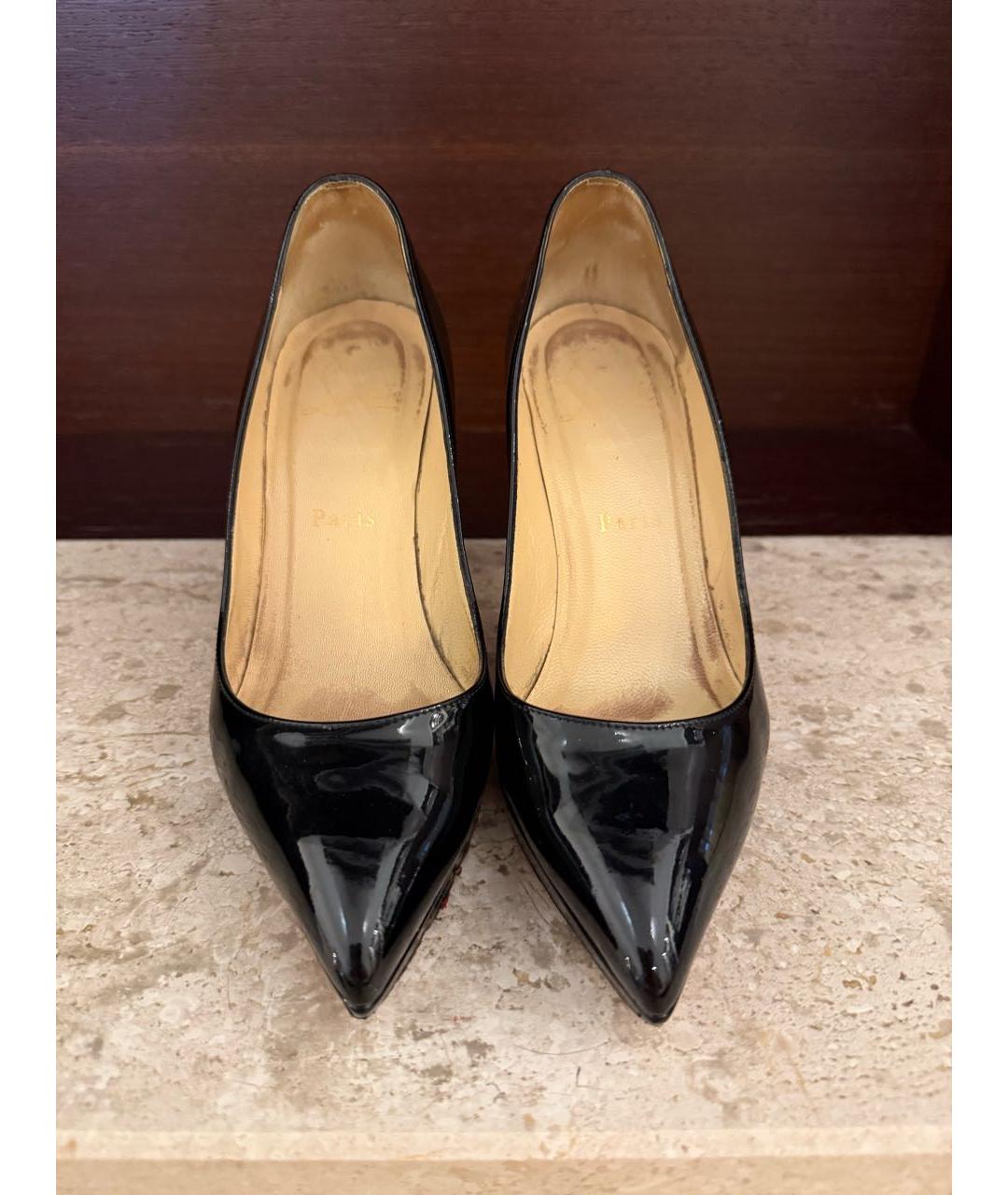 CHRISTIAN LOUBOUTIN Черные туфли из лакированной кожи, фото 2