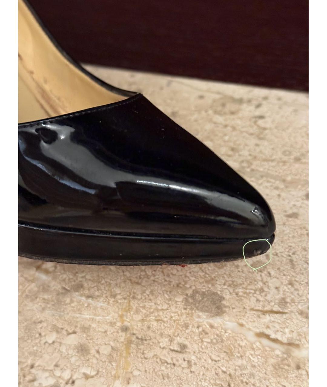 CHRISTIAN LOUBOUTIN Черные туфли из лакированной кожи, фото 8