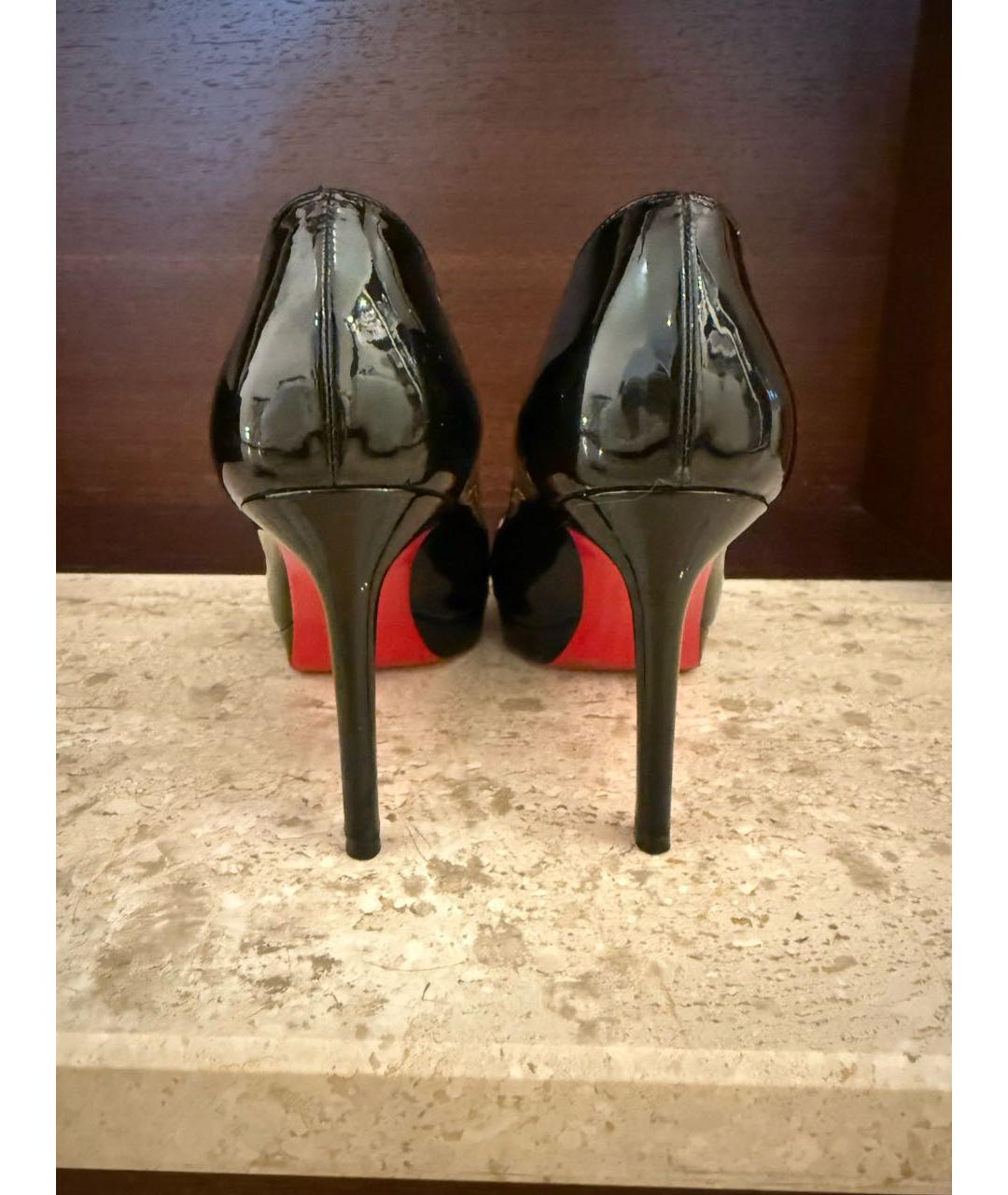 CHRISTIAN LOUBOUTIN Черные туфли из лакированной кожи, фото 3