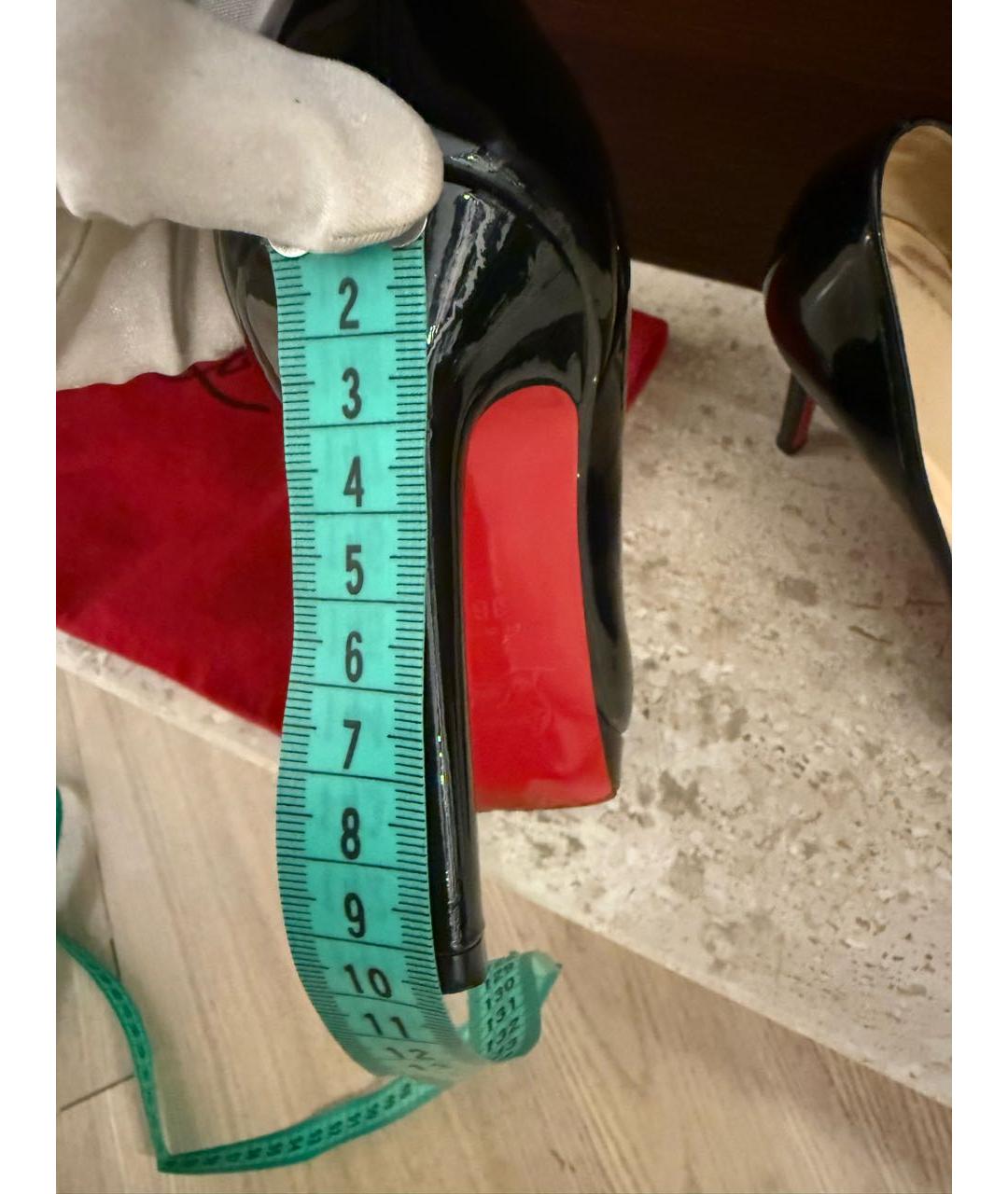 CHRISTIAN LOUBOUTIN Черные туфли из лакированной кожи, фото 7