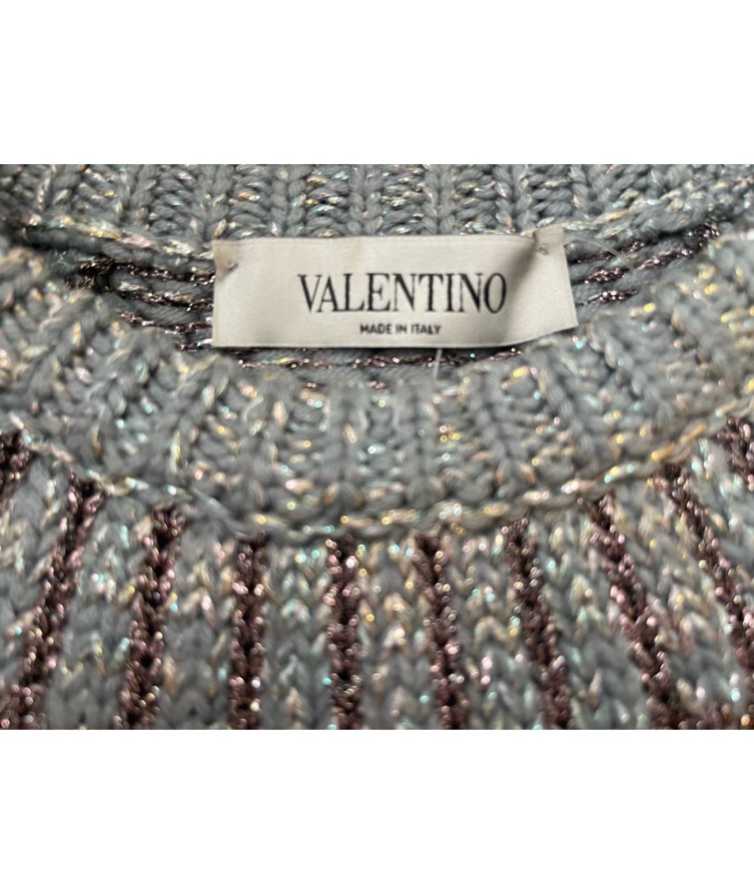 VALENTINO Серебрянный вискозный джемпер / свитер, фото 3