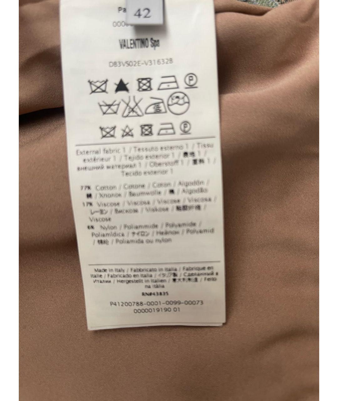 VALENTINO Голубое шерстяное повседневное платье, фото 4