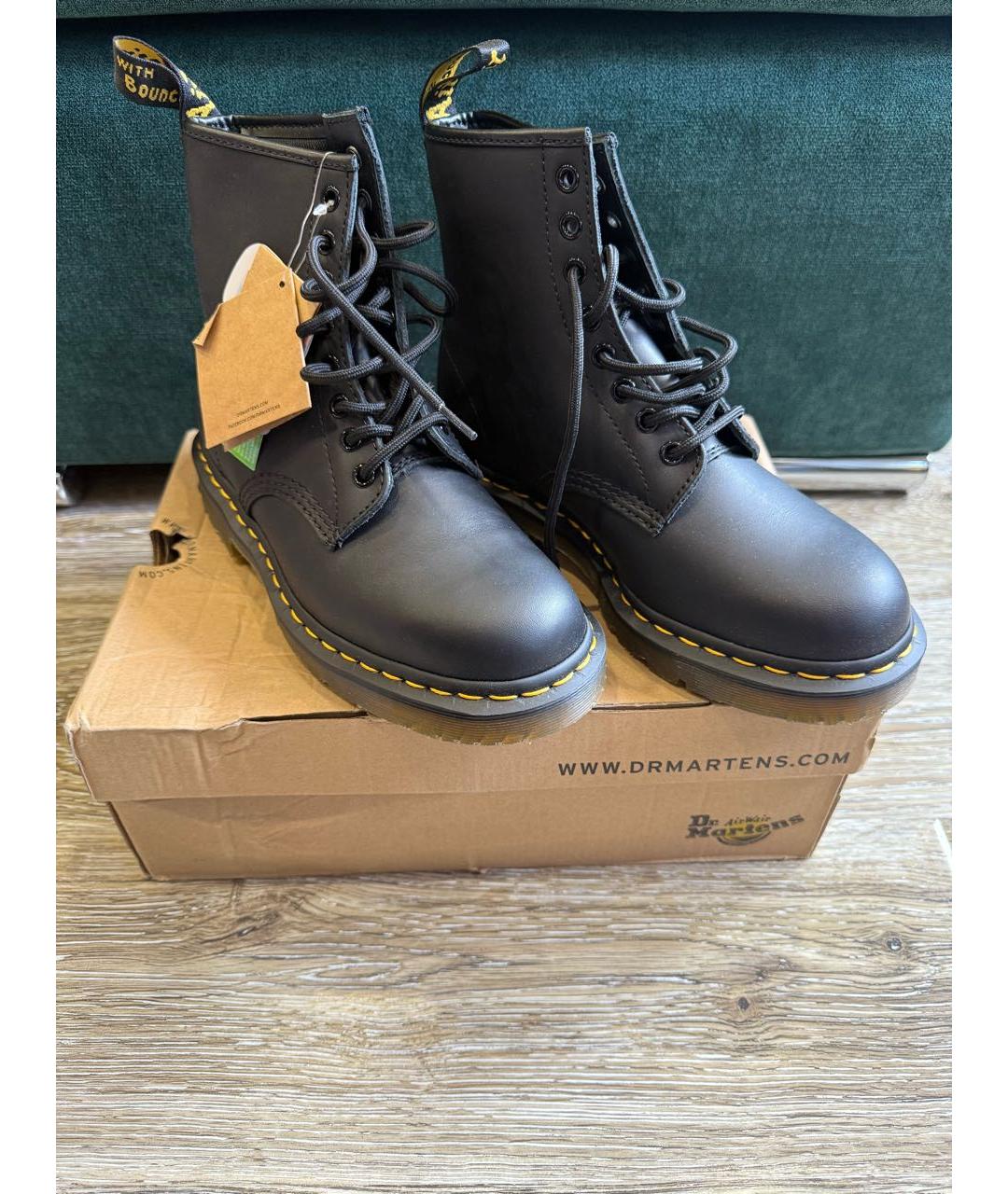DR. MARTENS Черные кожаные ботинки, фото 2