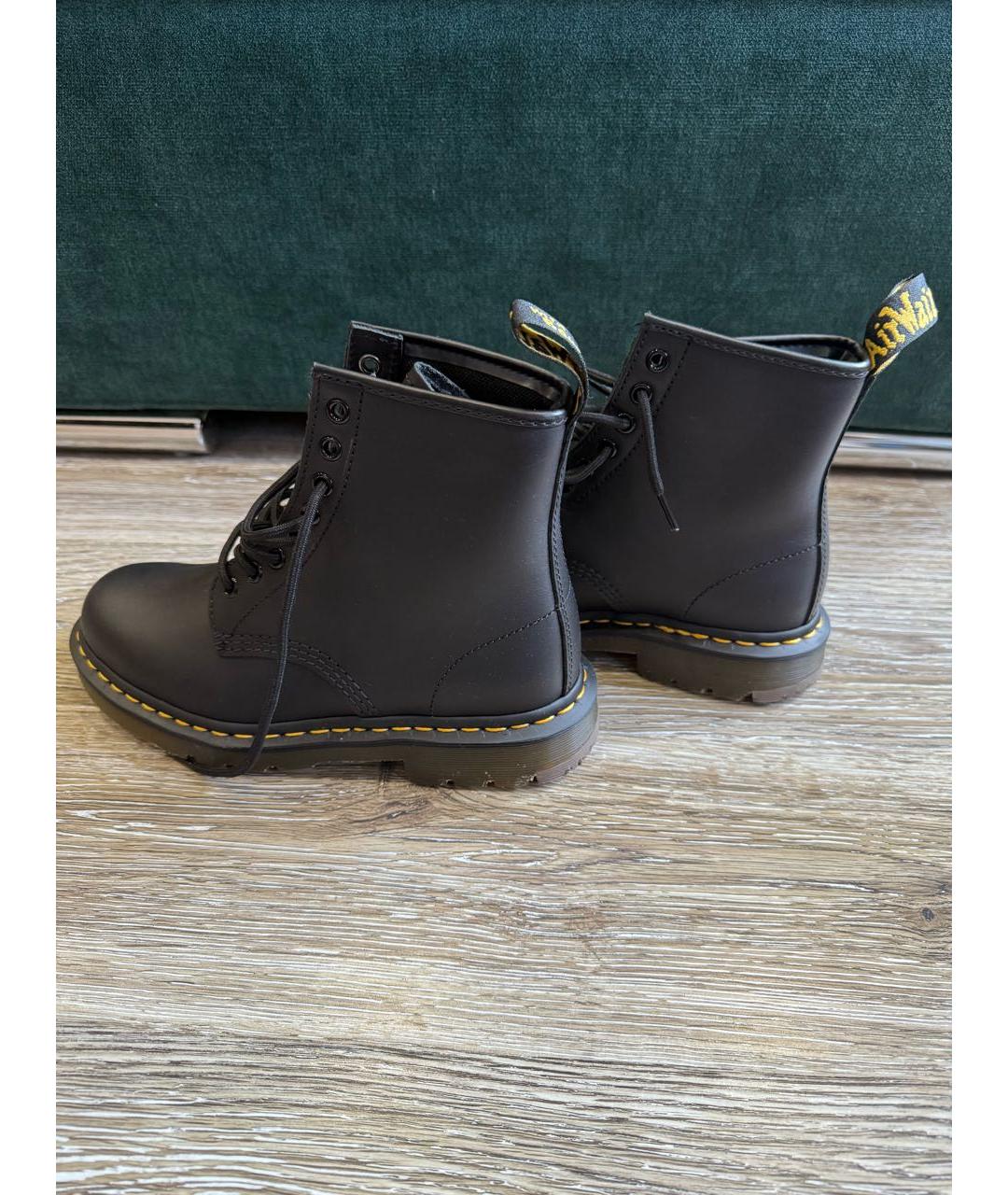DR. MARTENS Черные кожаные ботинки, фото 7