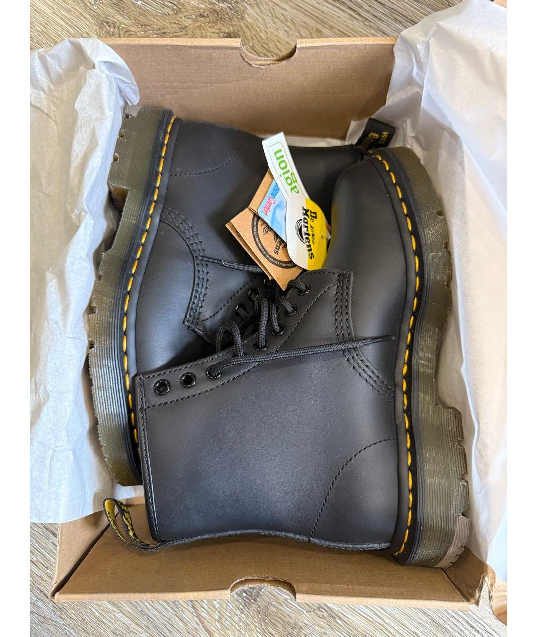 DR. MARTENS Черные кожаные ботинки, фото 6