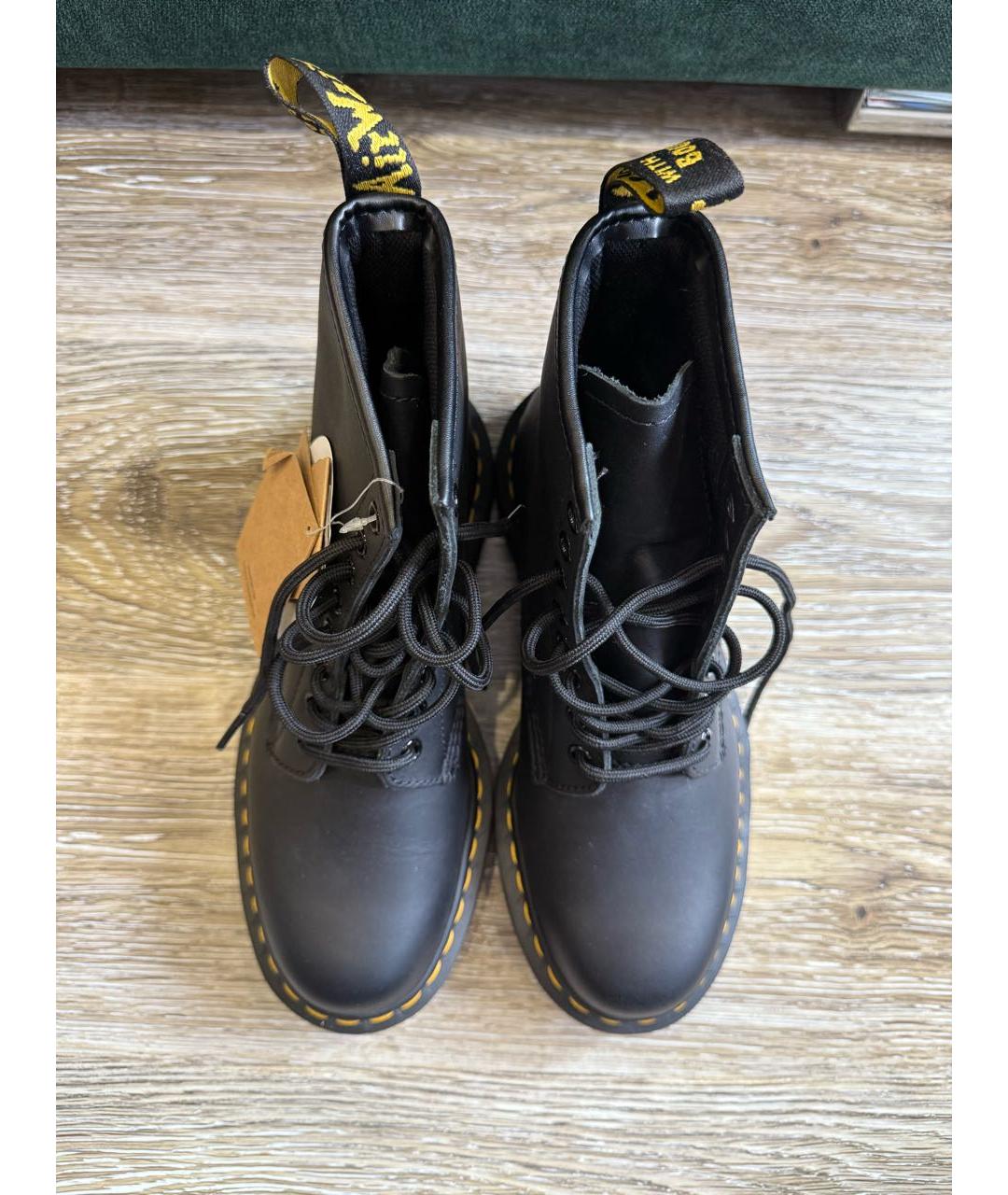 DR. MARTENS Черные кожаные ботинки, фото 5