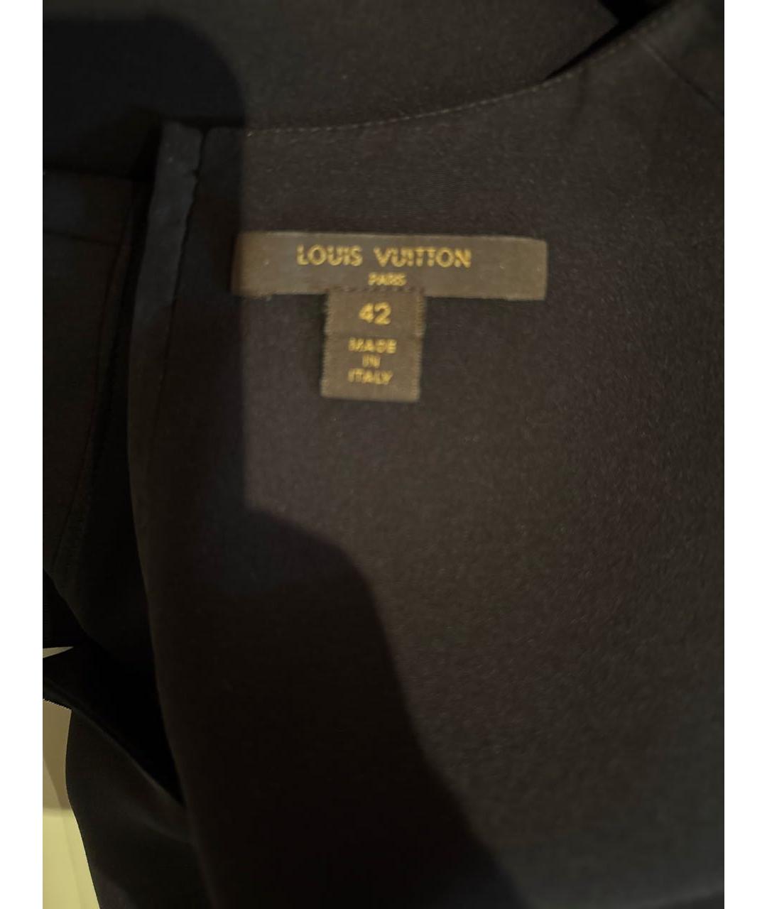 LOUIS VUITTON Черное шелковое повседневное платье, фото 5