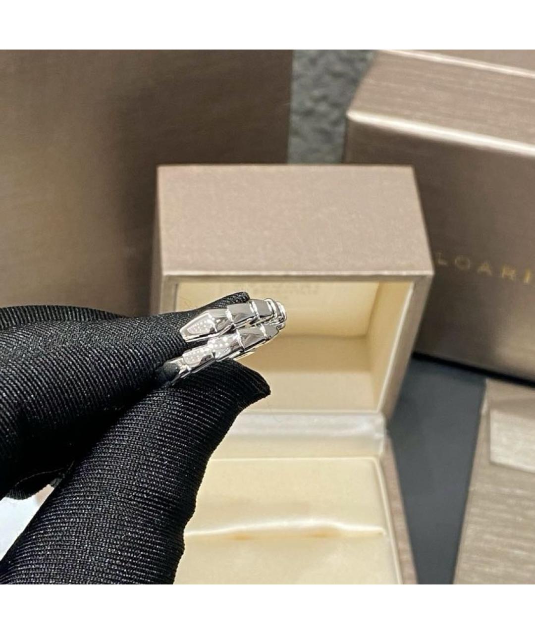 BVLGARI Серебряное кольцо из белого золота, фото 7