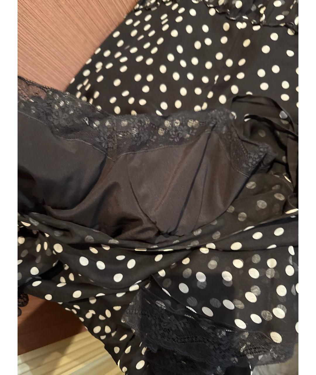 DOLCE&GABBANA Черное шелковое платье, фото 4