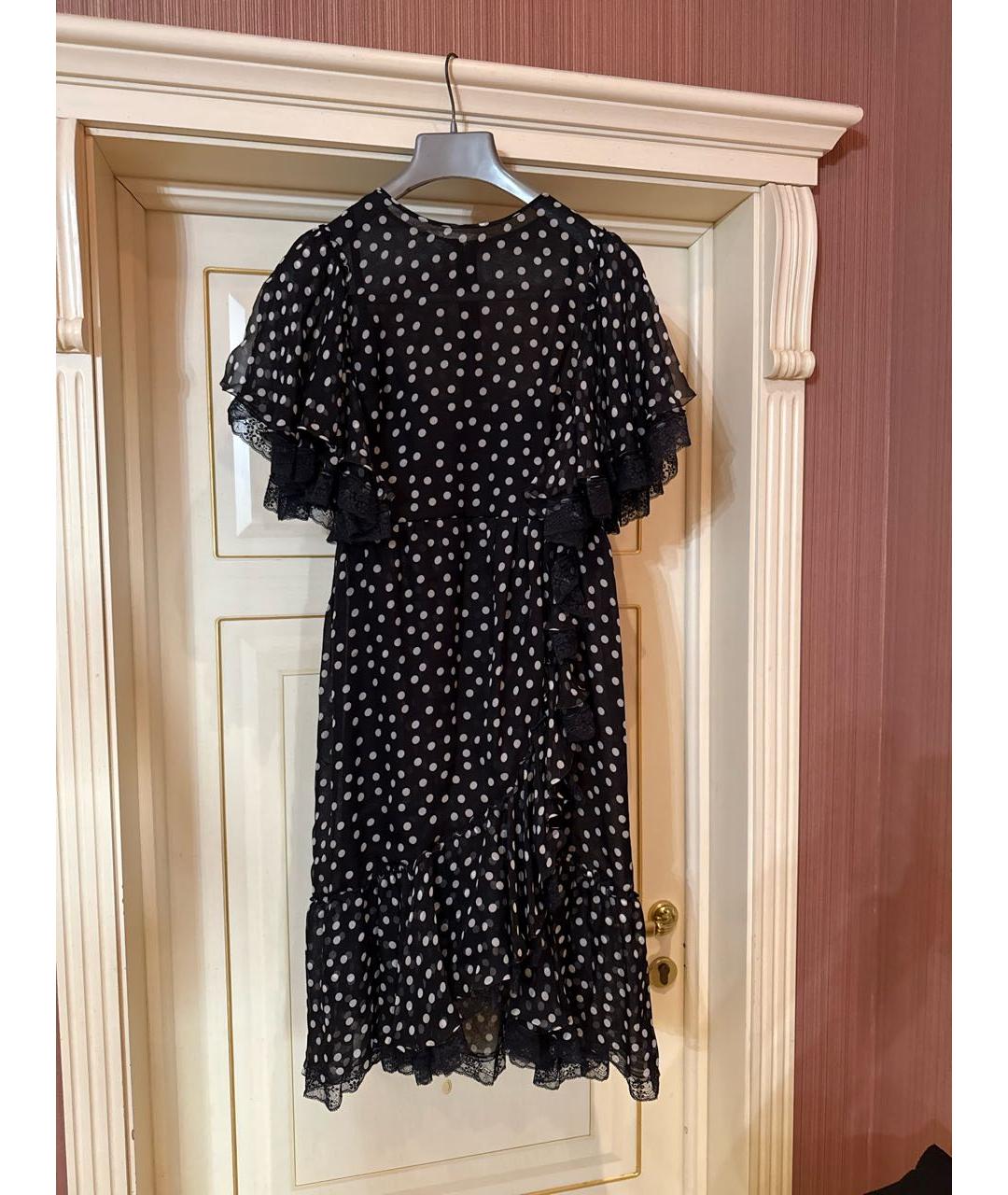 DOLCE&GABBANA Черное шелковое платье, фото 5