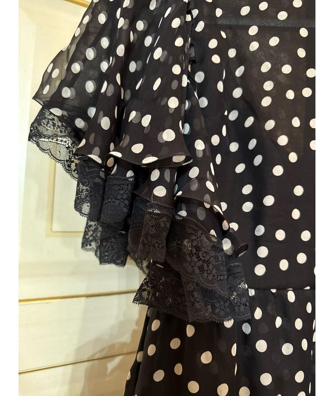 DOLCE&GABBANA Черное шелковое платье, фото 3