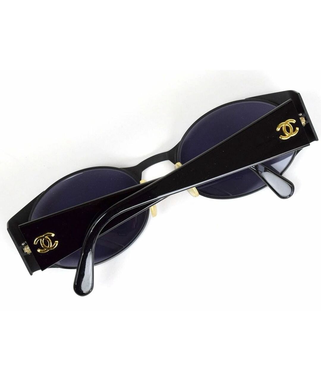 CHANEL VINTAGE Черные пластиковые солнцезащитные очки, фото 6