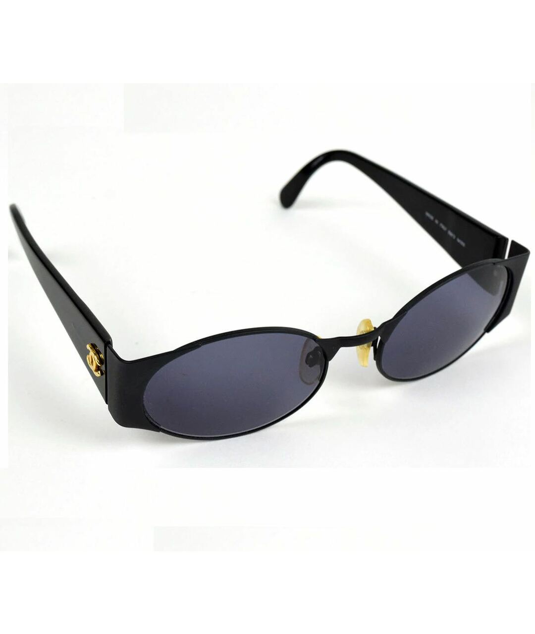 CHANEL VINTAGE Черные пластиковые солнцезащитные очки, фото 7